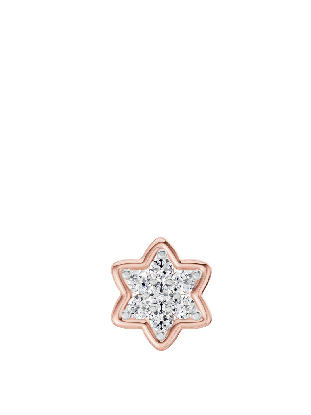 Sparkles Women 14 KT Rose Gold With 0.04 Carat Lab Grown Diamonds Nosepin - 0.41 g