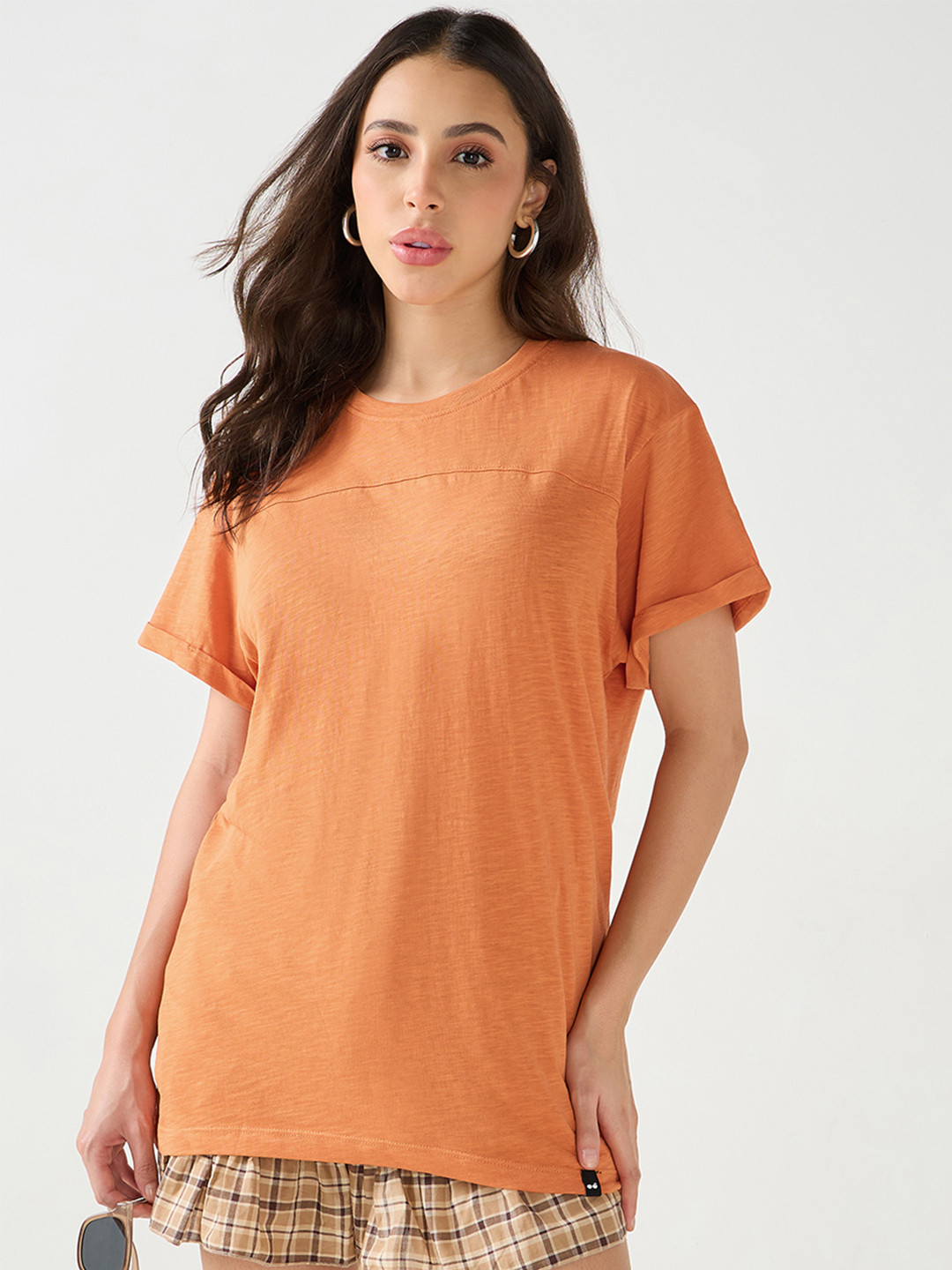 Bewakoof Air 1.0 Round Neck Cotton Boyfriend T-shirt