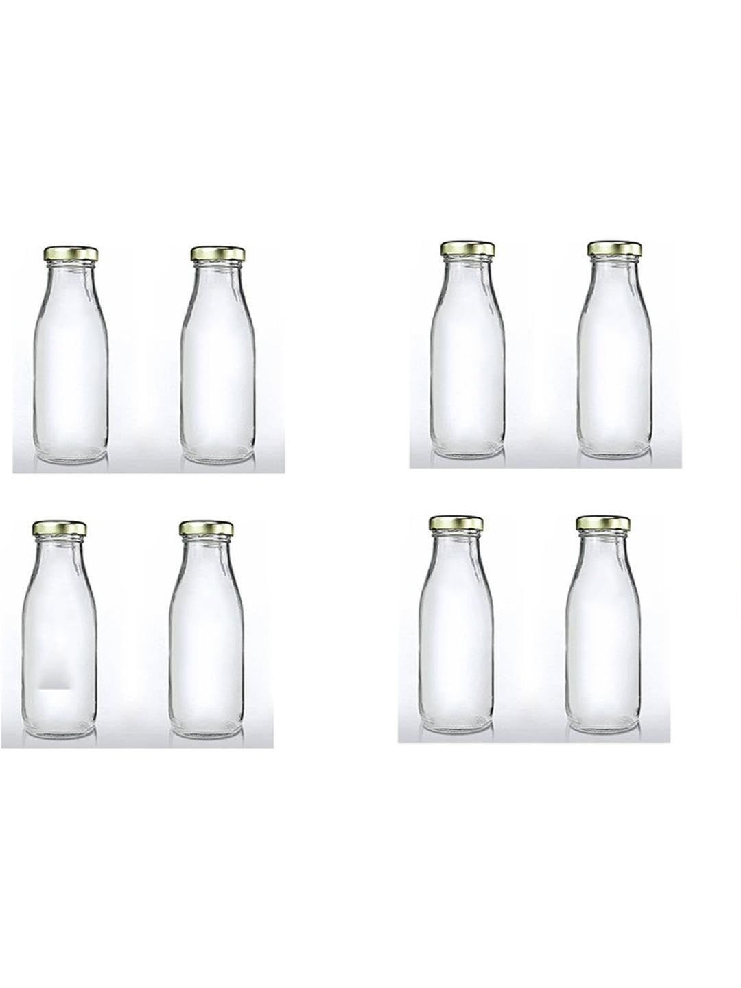 1ST TIME 8 Pieces Transparent Glass Water Bottles 500 ml