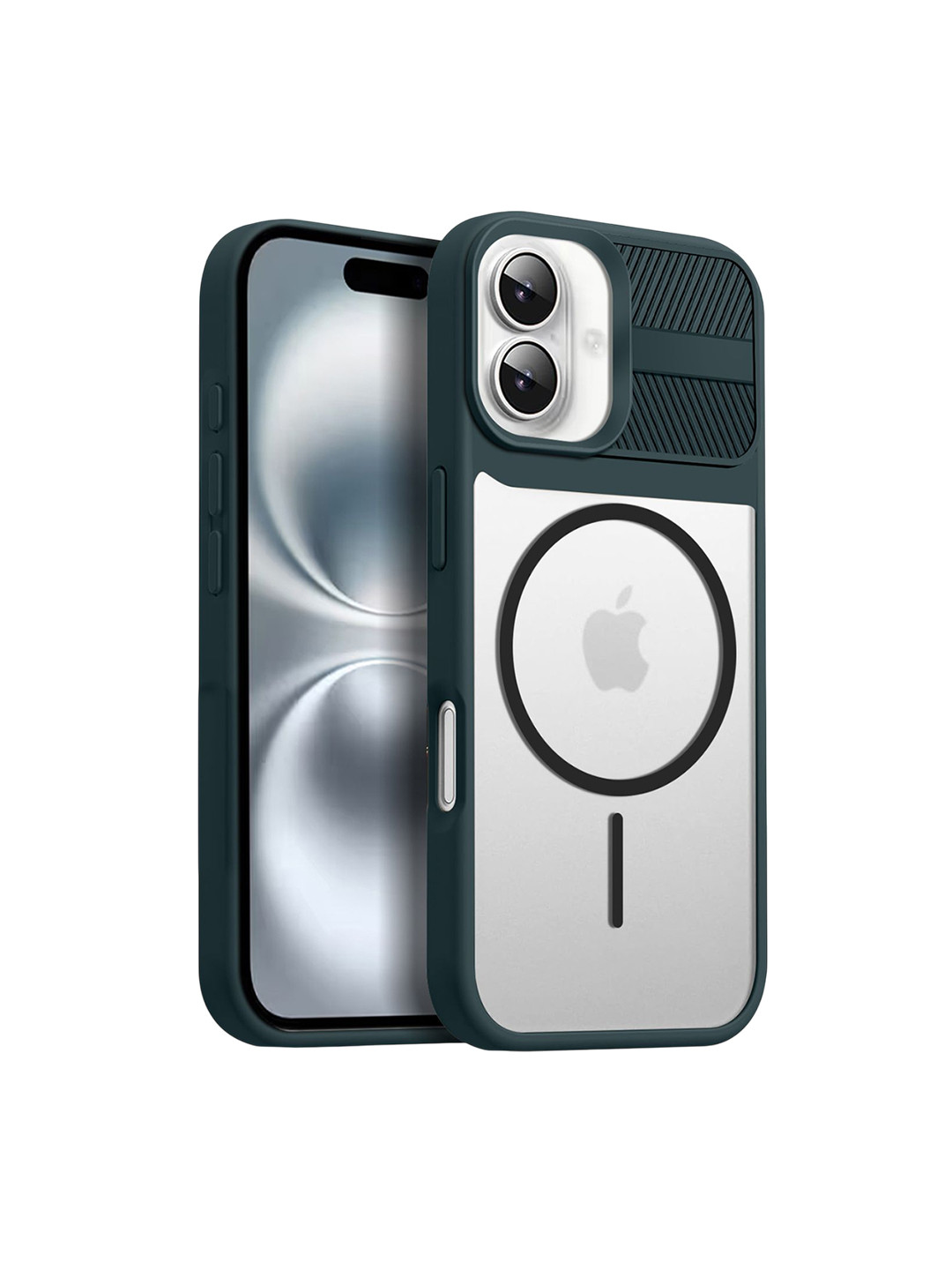 Karwan Unisex iPhone 16 Magnetic Clear Impact Resistant Back Case