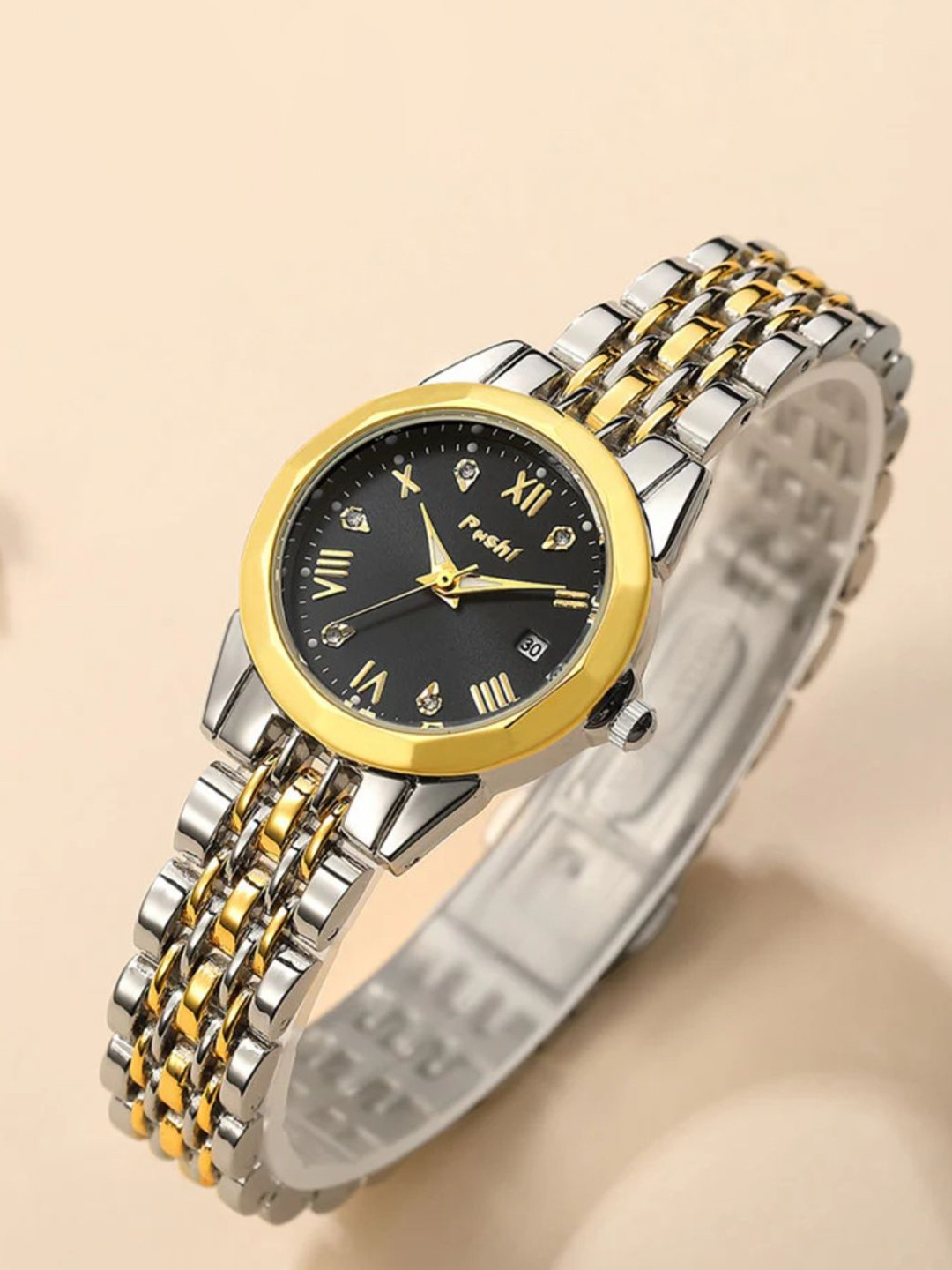 Poshi Classical Women Embellished Round Alloy Dial Analogue Watch POSW8-716955309165