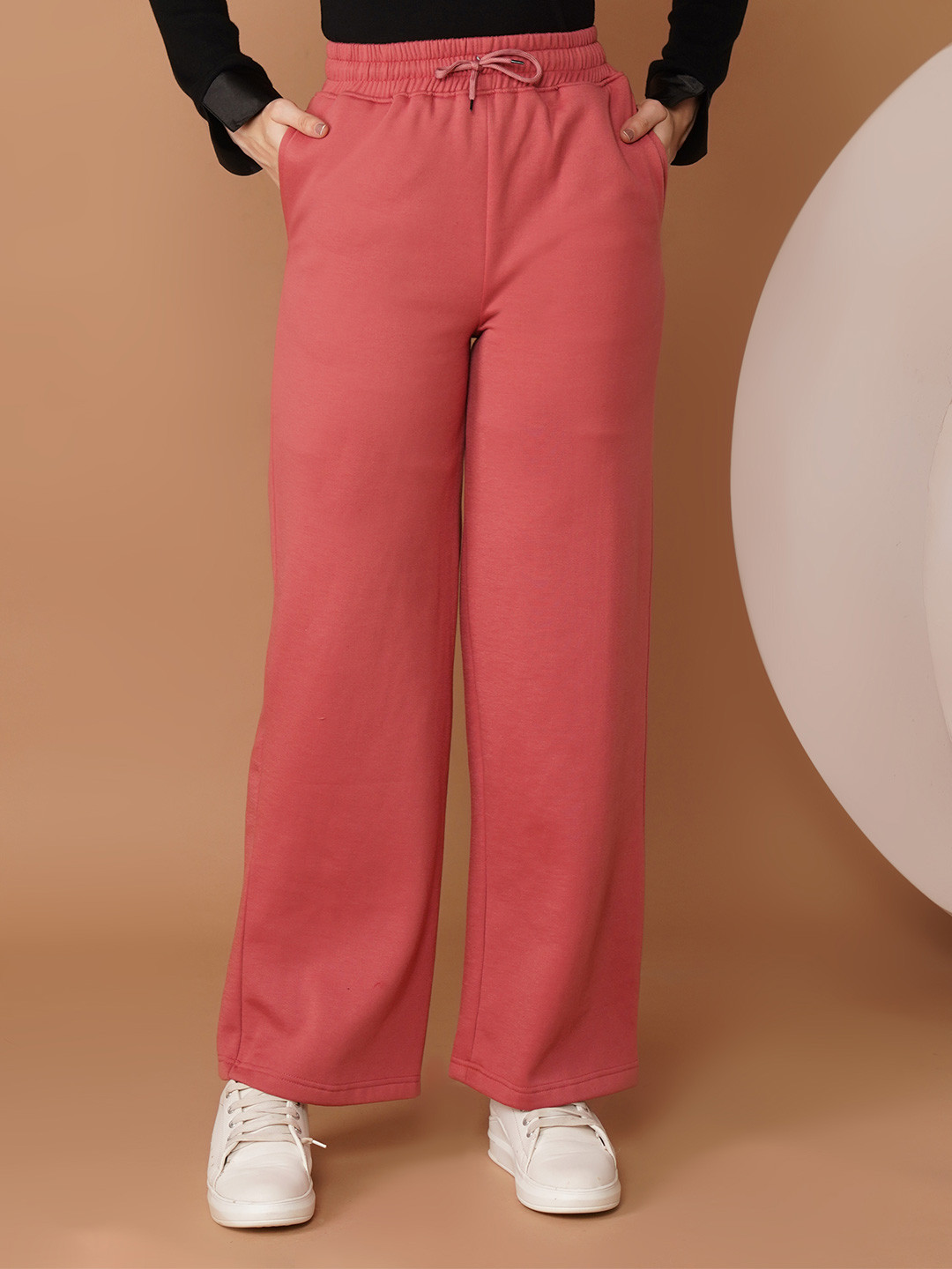 U&F Women Relaxed Straight Leg Straight Fit Trousers