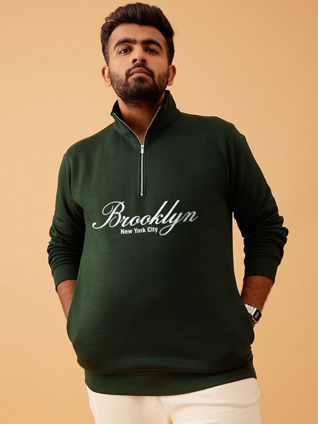 UNSTD Men Plus Size Cotton Printed Sweatshirt