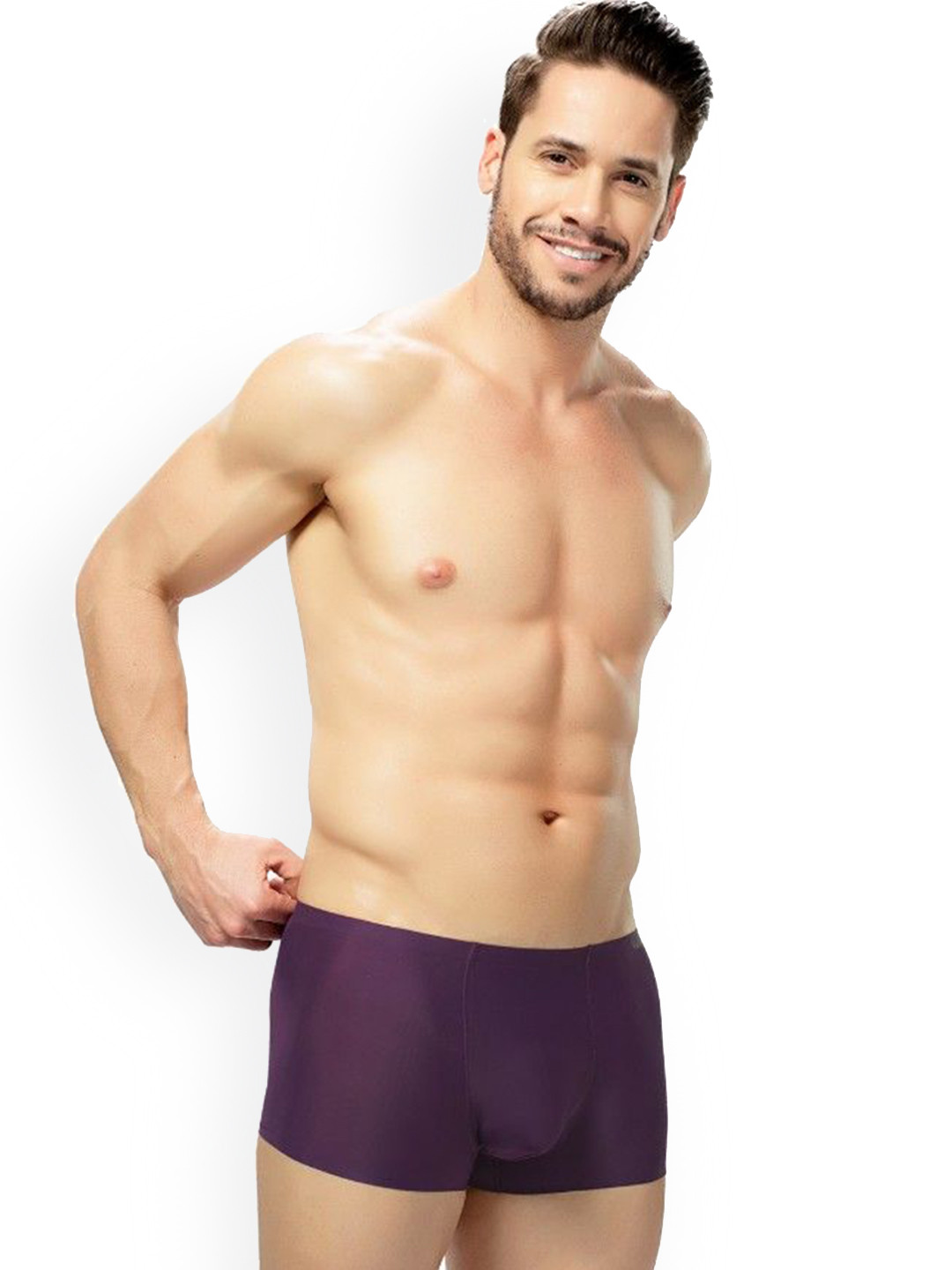 MAML Men Solid Ultra-Soft Low-Rise Short Trunks