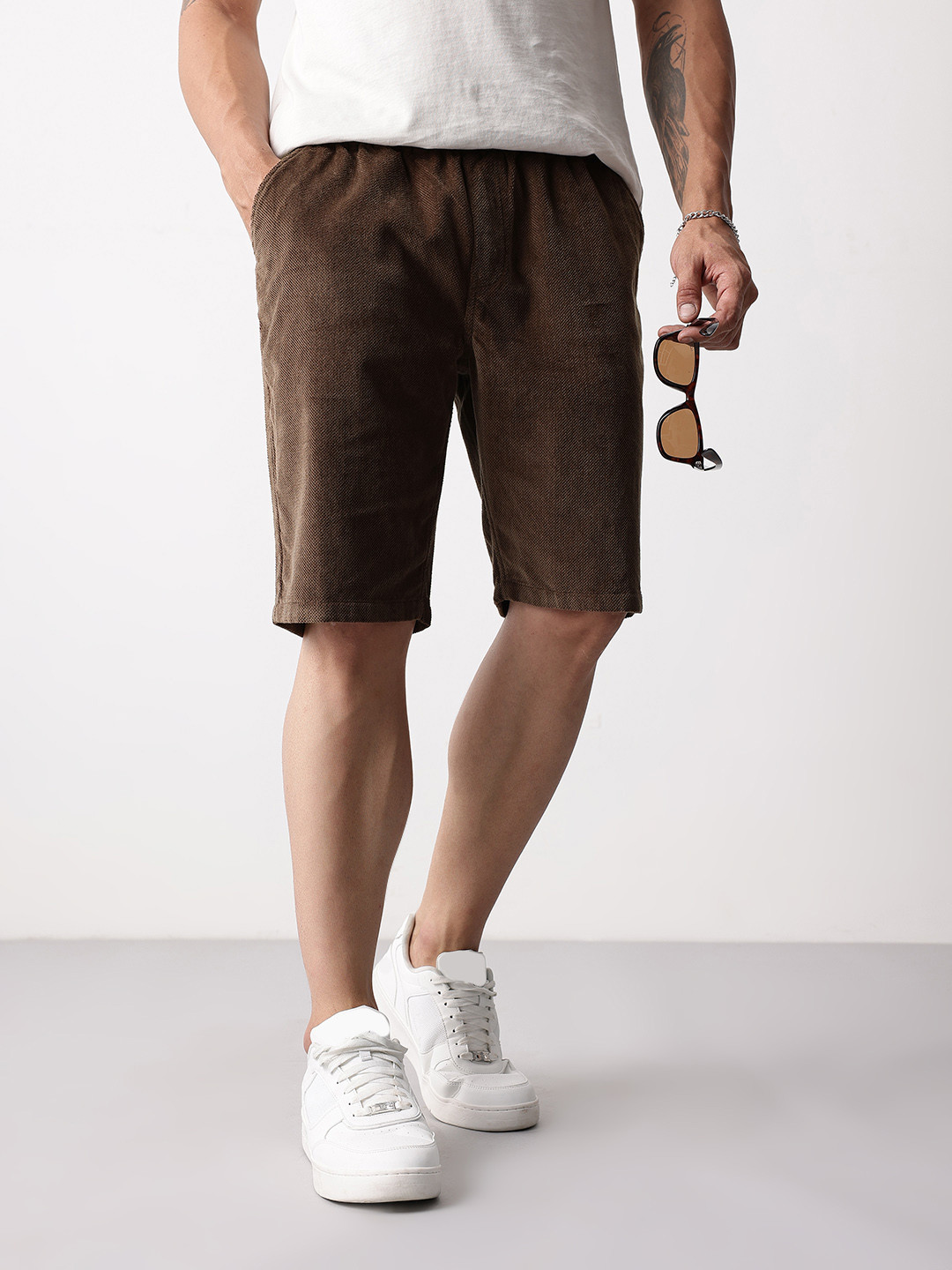 Mast & Harbour Men Premium Cordroy Regular Fit Short