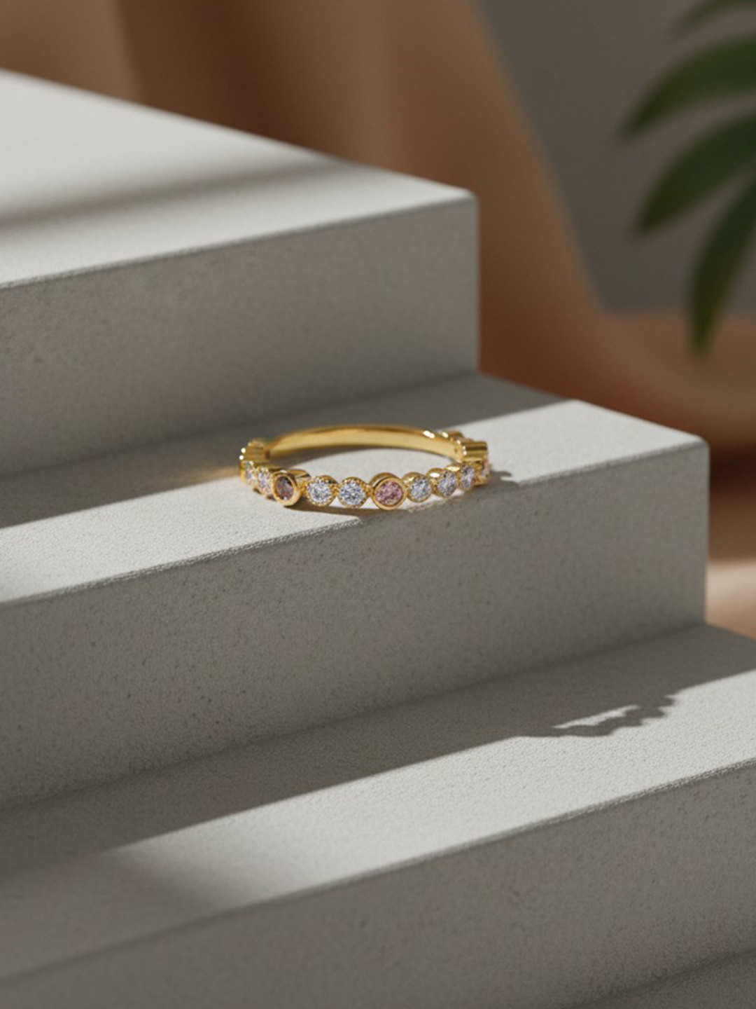 Nipura 925 Sterling Silver Gold-Plated Wrap Stackable Finger Ring