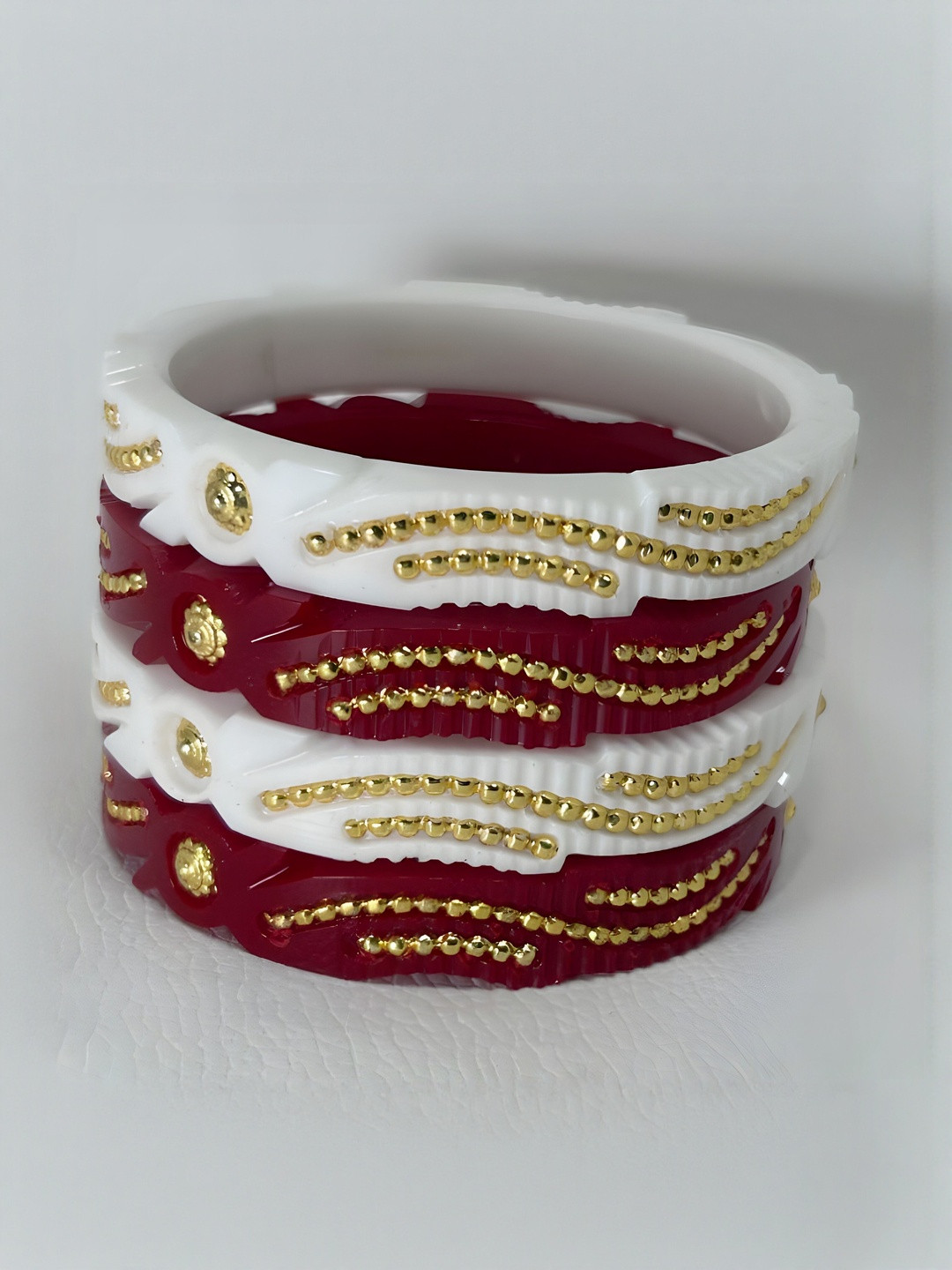 MAA sitala store Set of 4 Gold-Plated Plastic