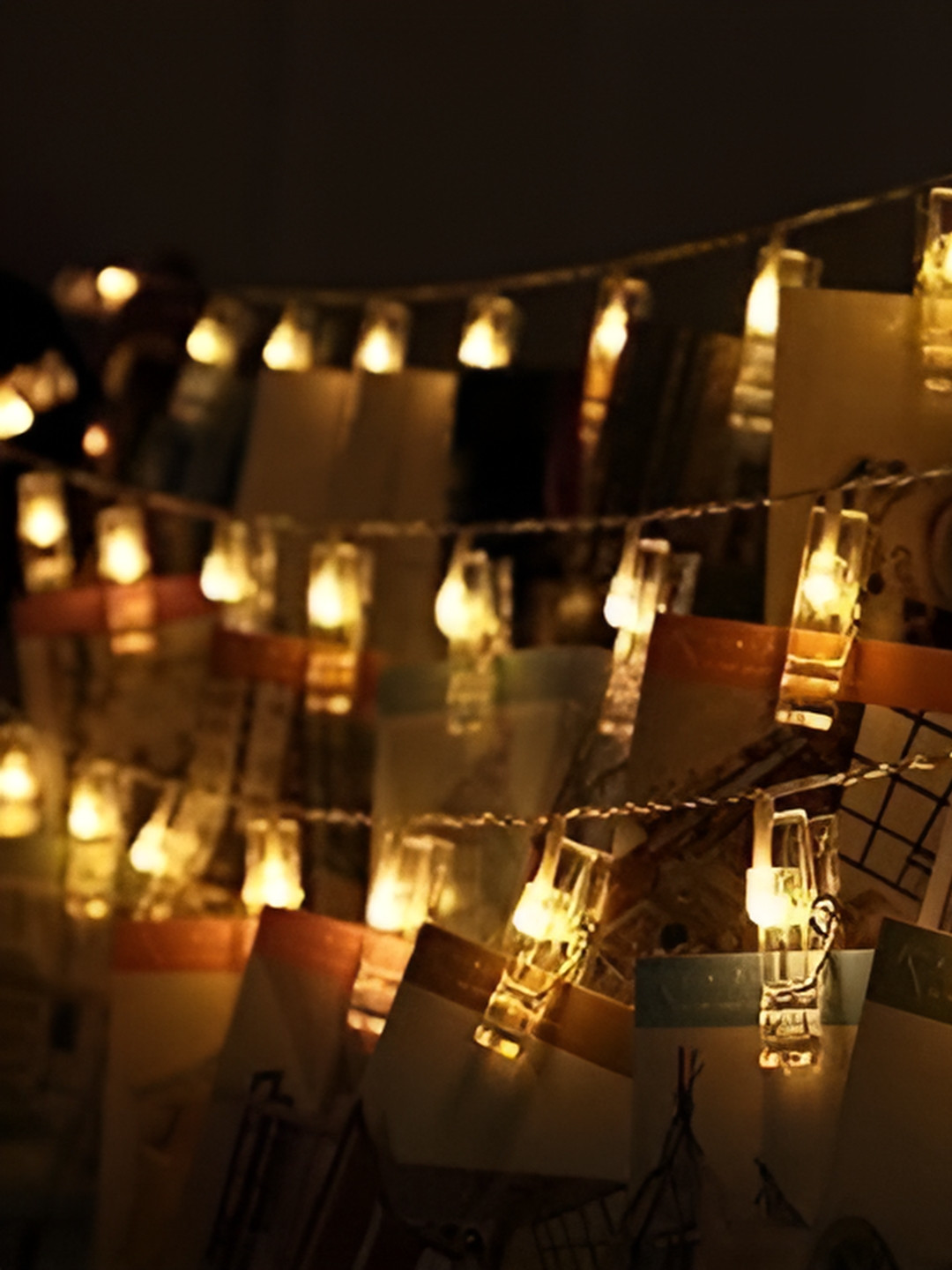 CYMNIX Off White 20 LED Photo Clip Shape String Light