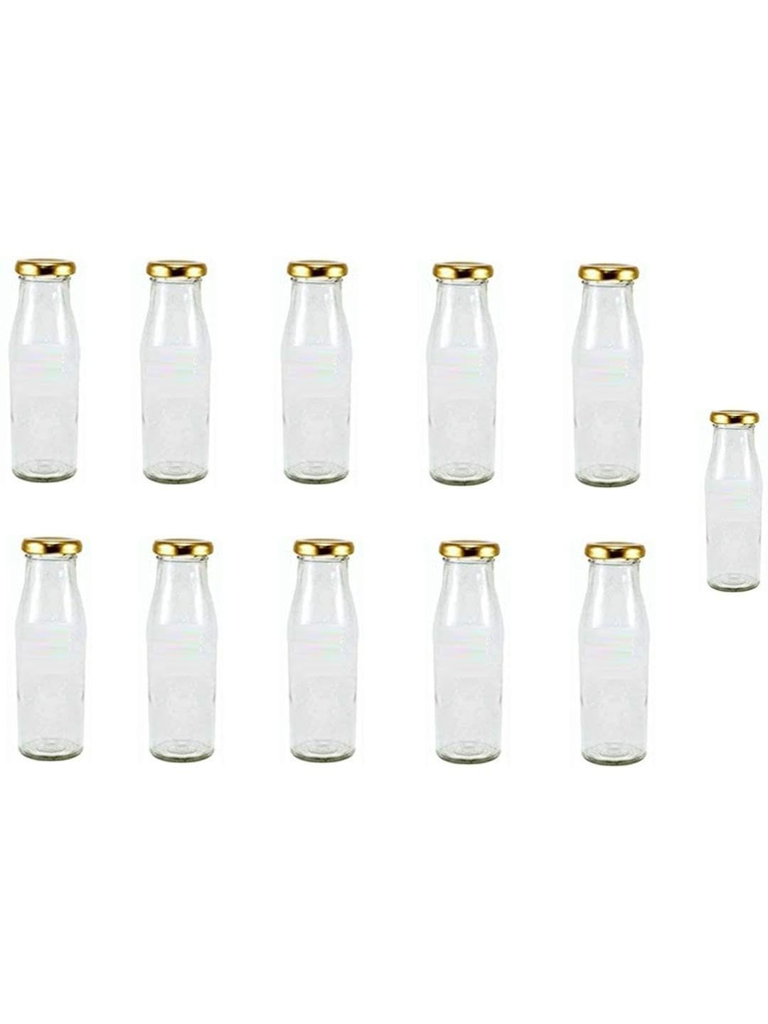 1ST TIME 11 Pieces Transparent Glass Water Bottles 300 ml