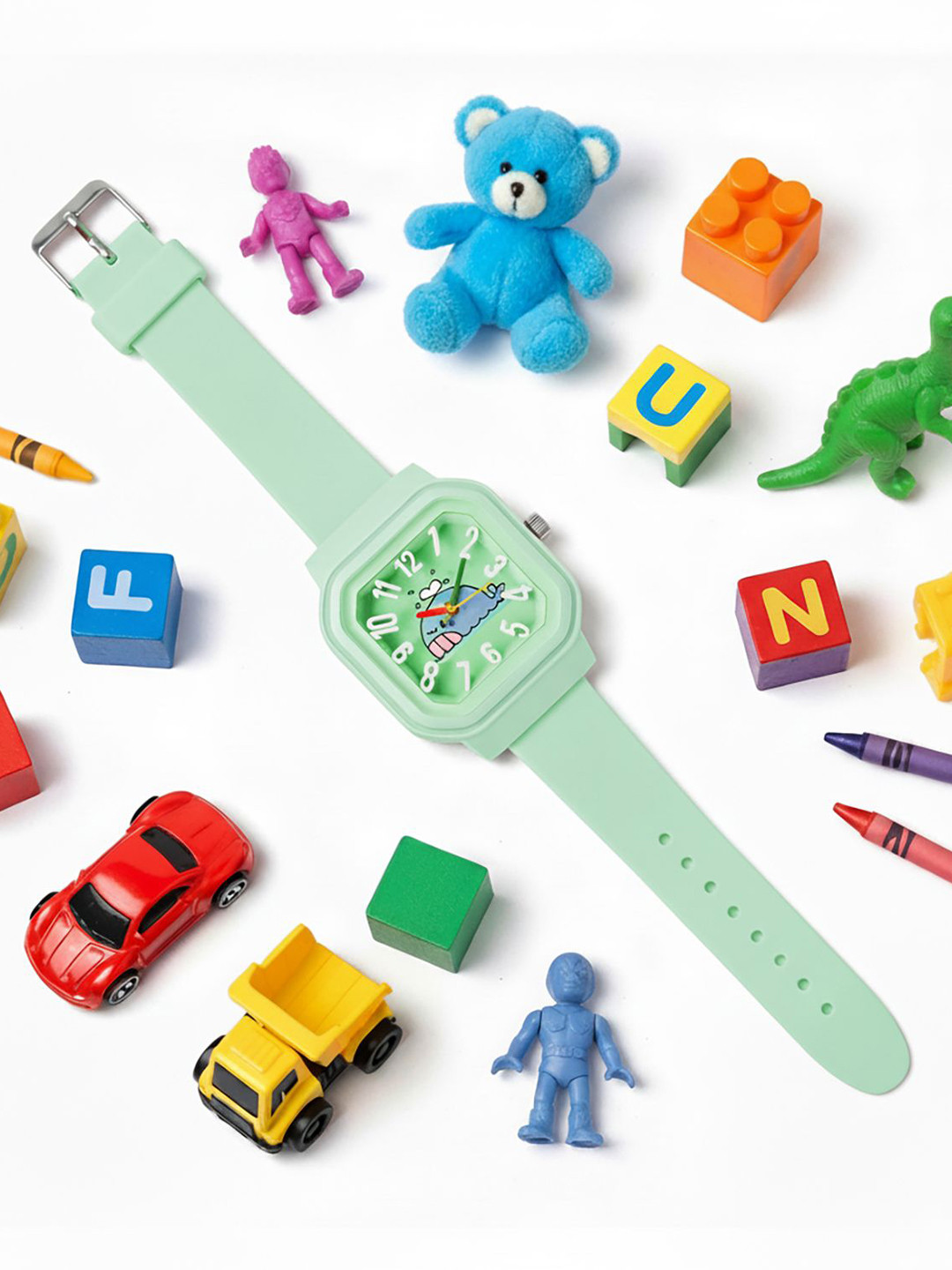 Time Up Kids Square Printed Dial & Straps Analogue Watch BTR-S2335-9