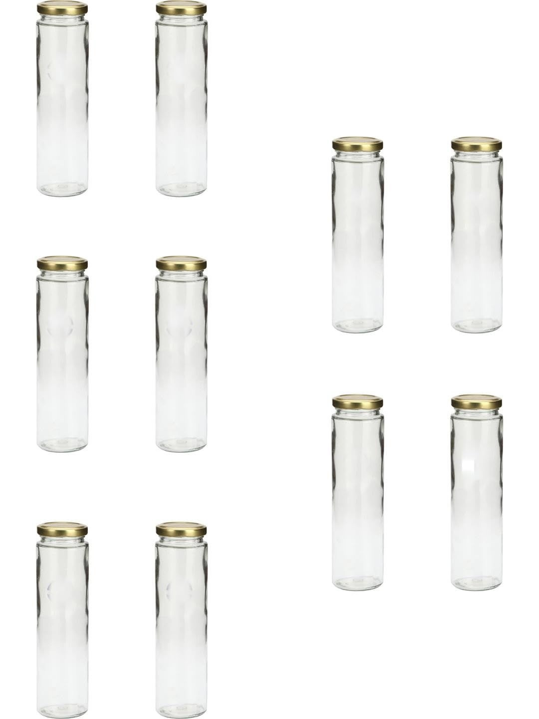 1ST TIME 10 Transparent Glass Solid Water Bottle