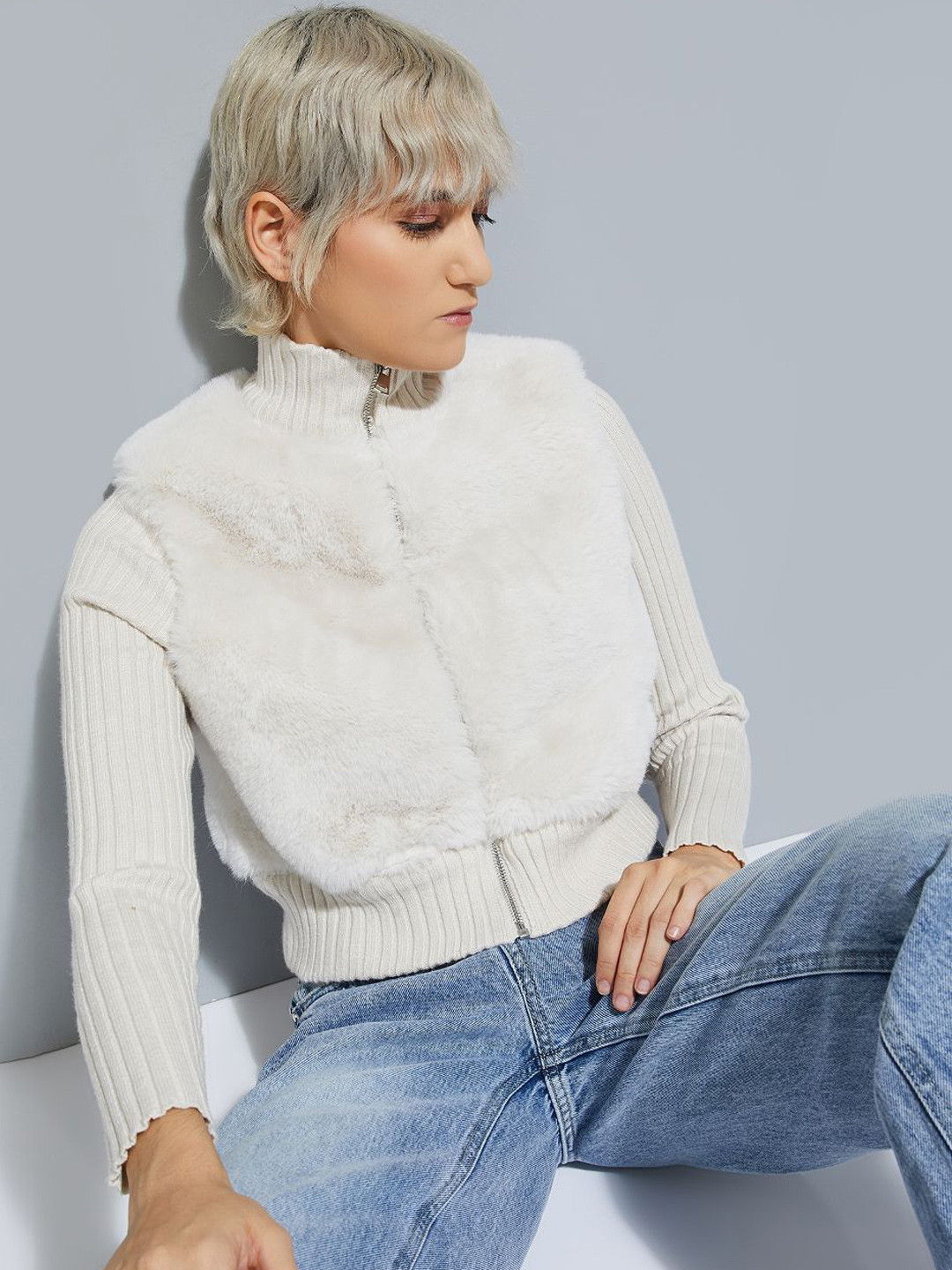 max Stand Collar Crop Bomber Jacket