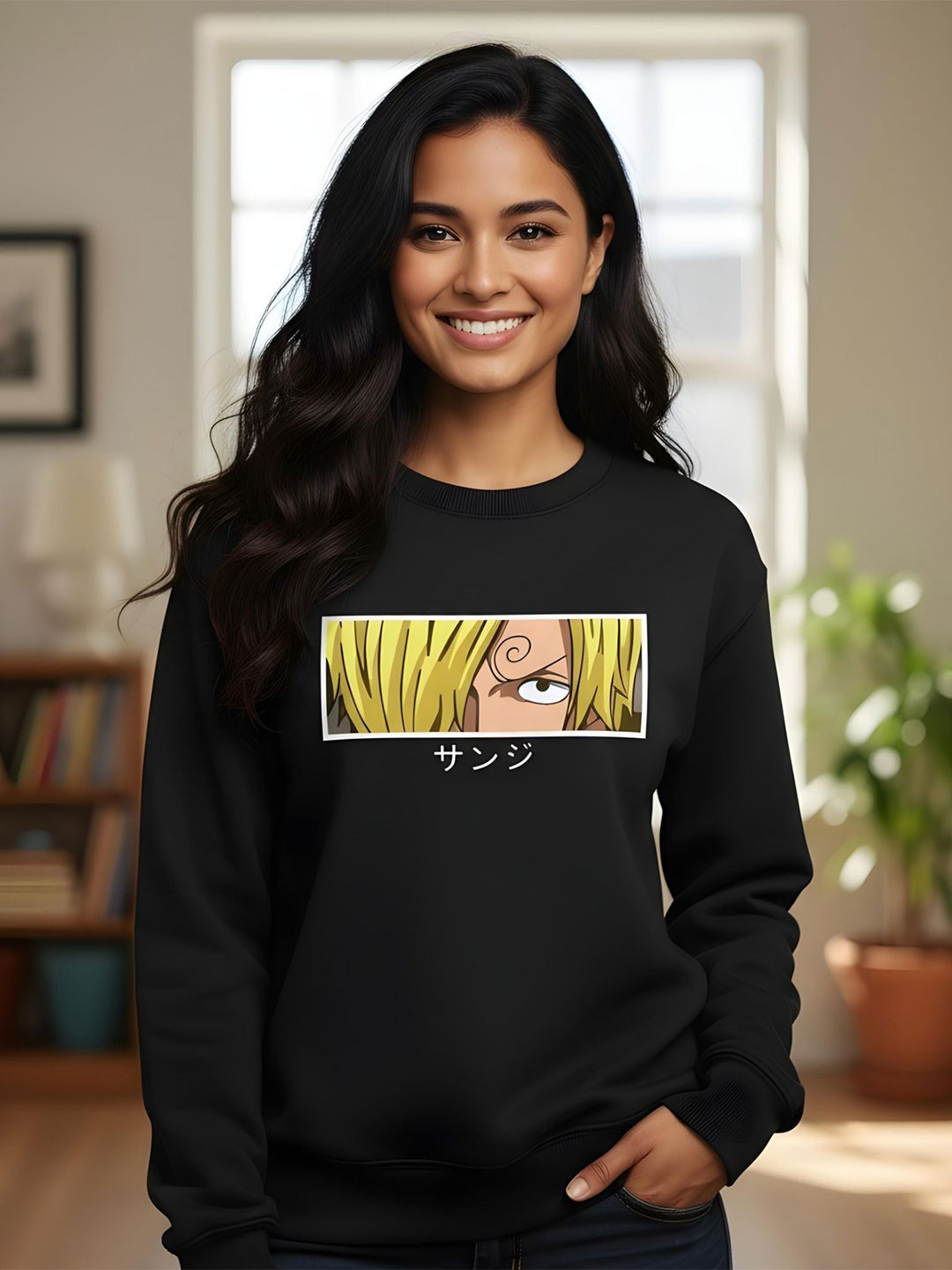 Shopifyy Women One piece Printed Round Neck Full sleeve Sweatshirt