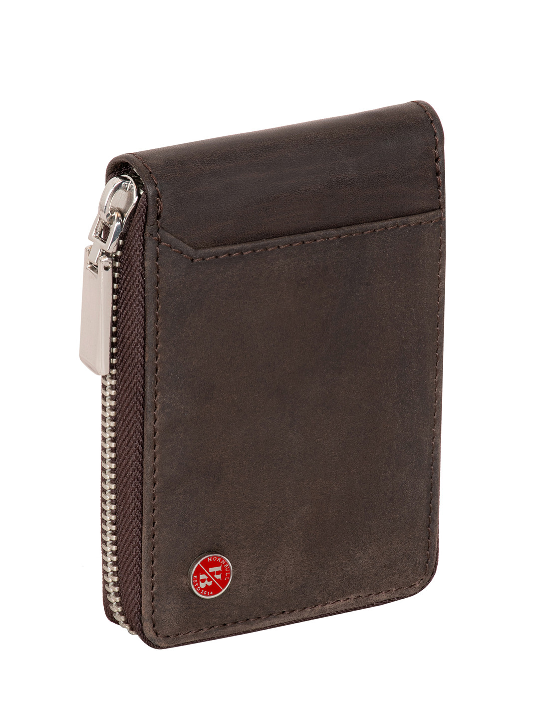 Hornbull Steve RFID Protected Genuine Leather Vertical Debit Credit Card Holder