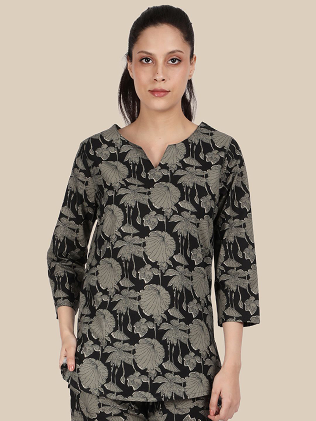 ETC X fwd Floral Printed Cotton Lounge Top