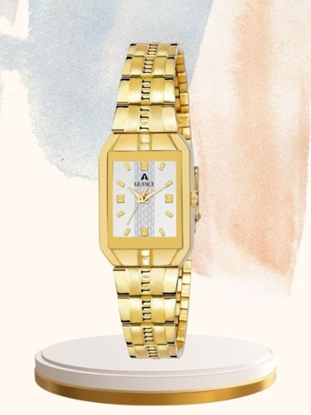 Aglance Women Rectangular Dial Stainless Steel Analogue Watch JK_MK_470New867_9151ym03