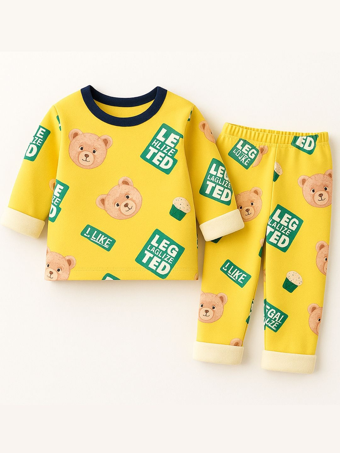 Bold N Elegant Kids Cotton Blend Printed Round Neck Clothing Set