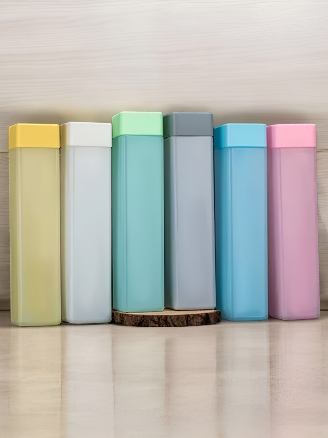 Stysol Blue & Pink 6 Pieces Screw Cap Water Bottles