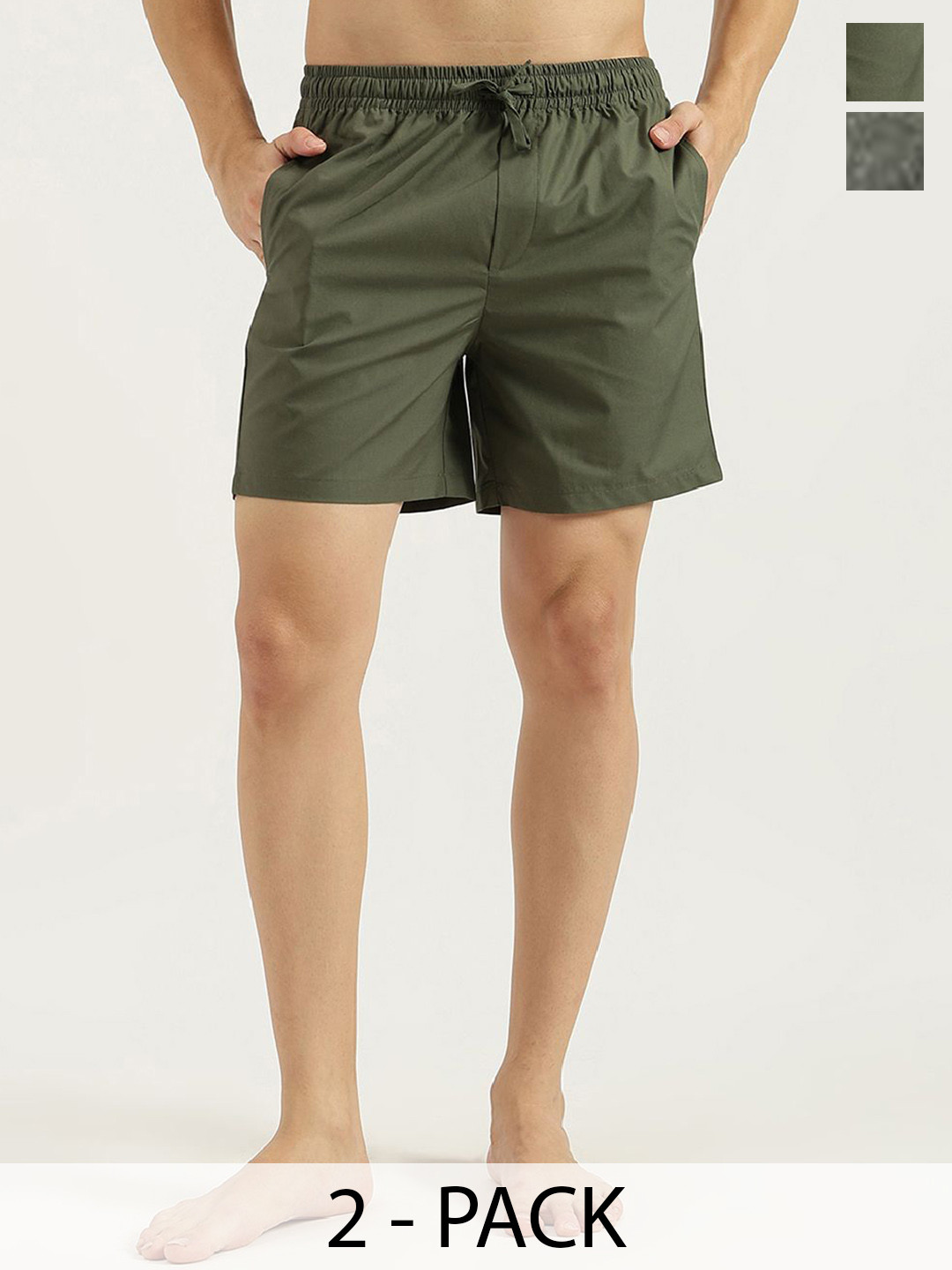 United Colors of Benetton Pack Of 2 Printed Pure Cotton Mid-Rise Breathable Boxers