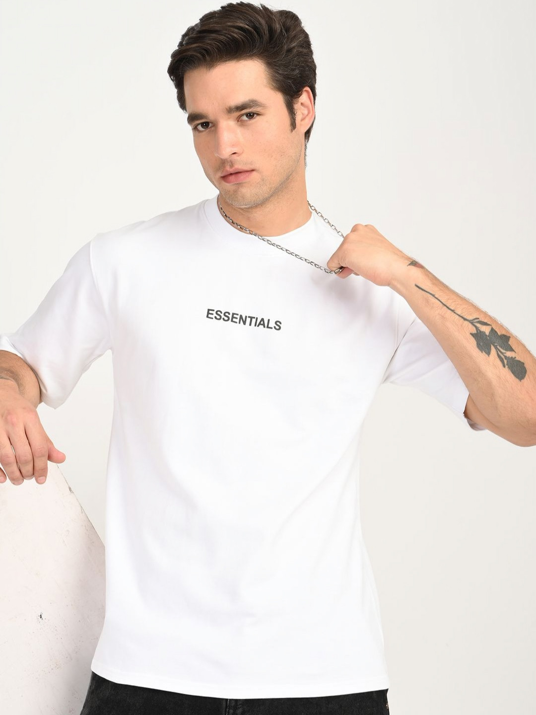 Essentials Graphic Printed Regular Fit Cotton T-shirt