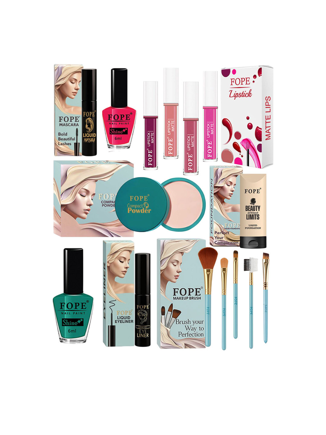 FOPE Set Of 15 Long Lasting Makeup Combo