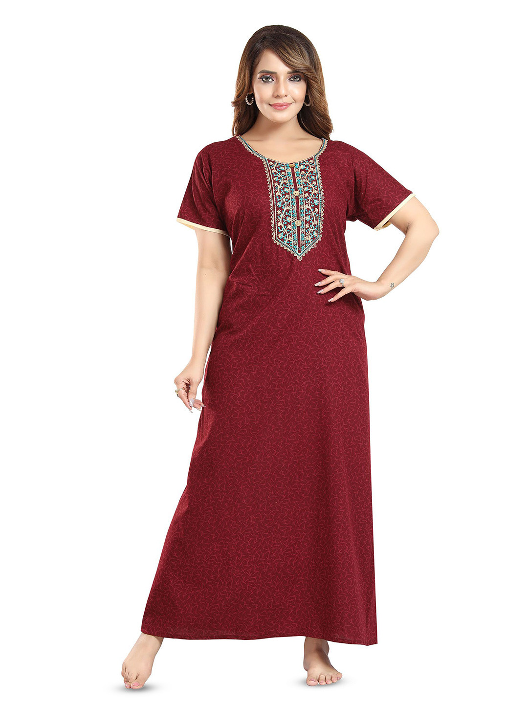 Lady Venom Women Printed Maxi Nightdress