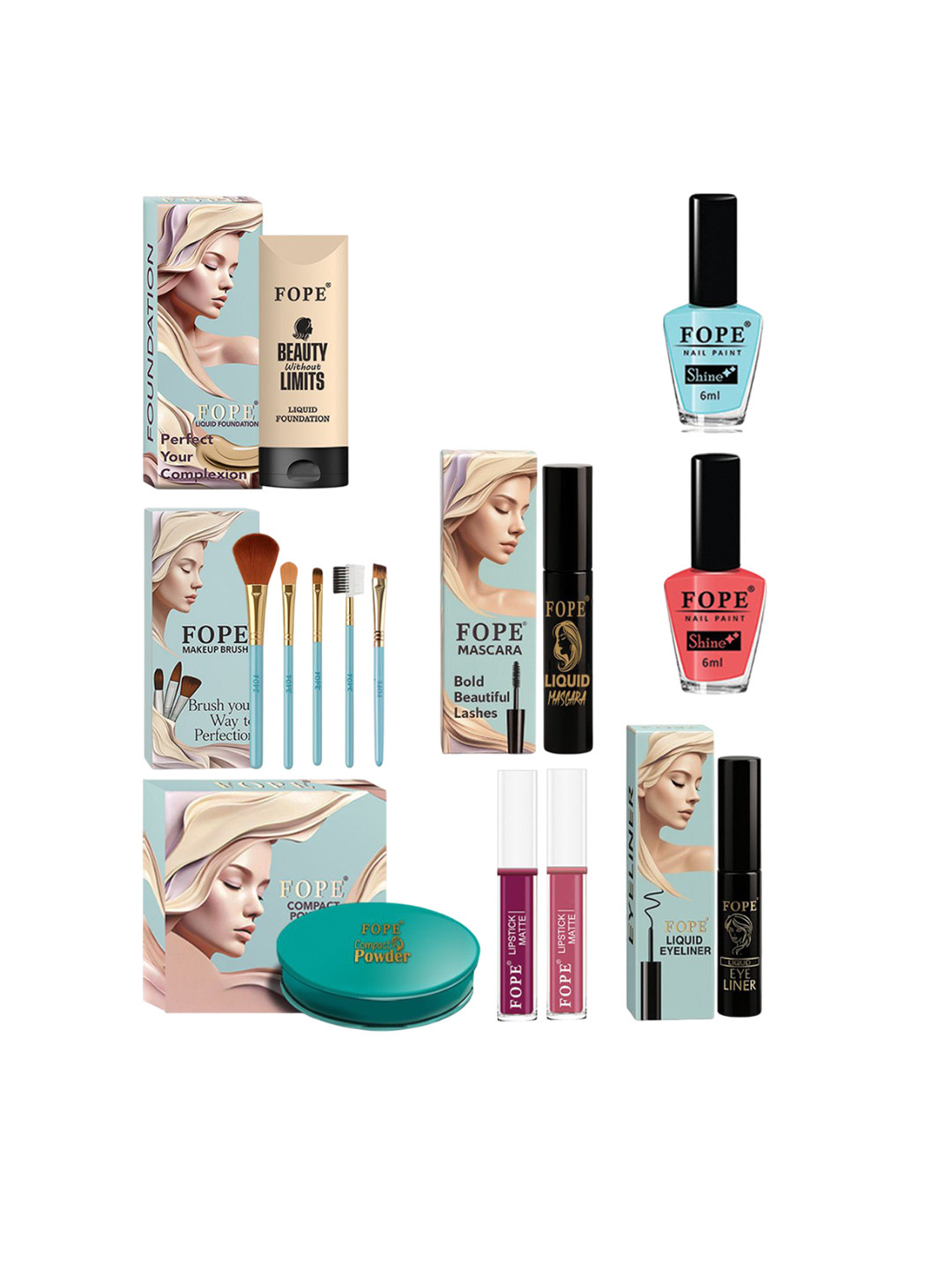 FOPE Set Of 13 Long Lasting Makeup Combo