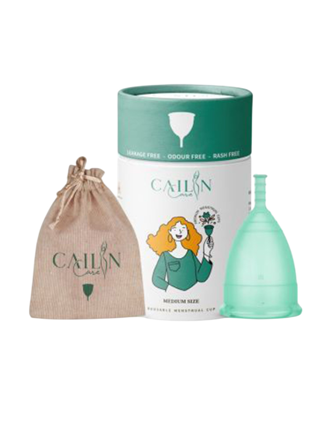 Cailin Care Super Soft Reusable Menstrual Cup With Air-Hole Technology - Medium