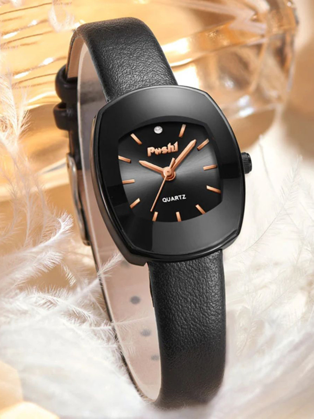 Poshi Women Square Dial & Straps Analogue Watch POSW30-756720912474-BLACK