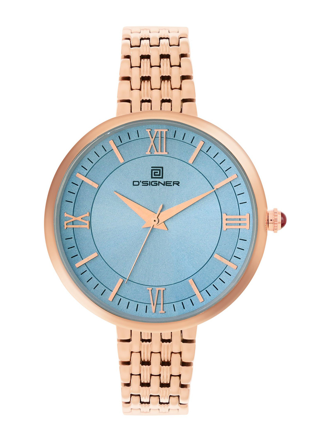 D'SIGNER Women Round Dial & Metal Straps 30 m Water Resistance Analogue Watch 855RGM.5L