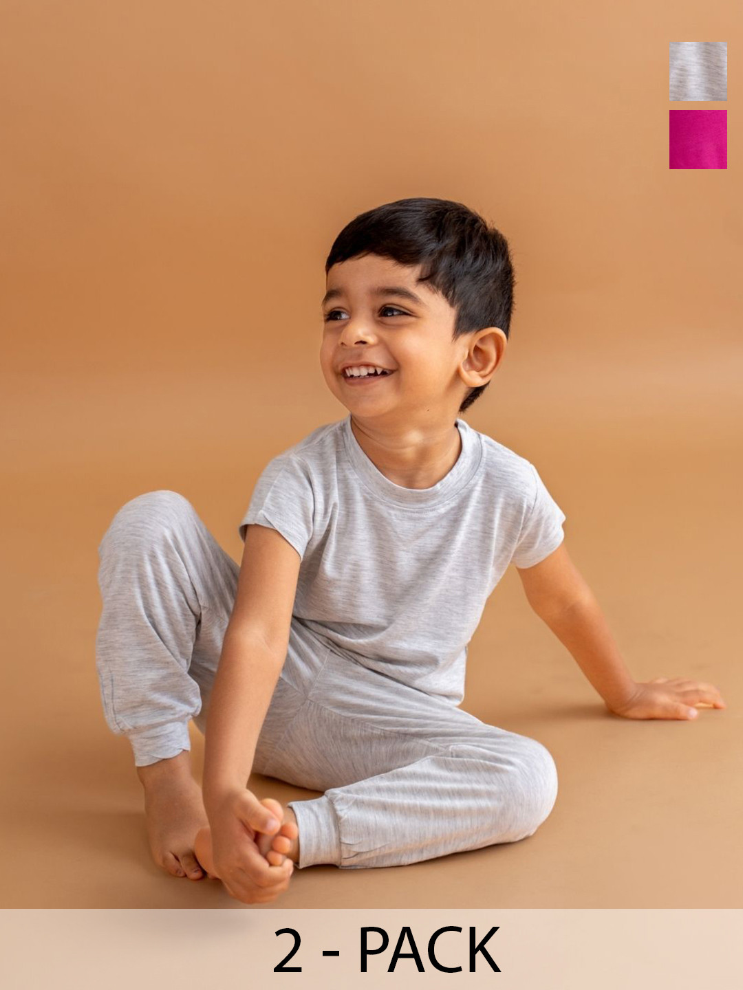 A Toddler Thing Kids Pack Of 2 Short Sleeves T-shirts With Joggers