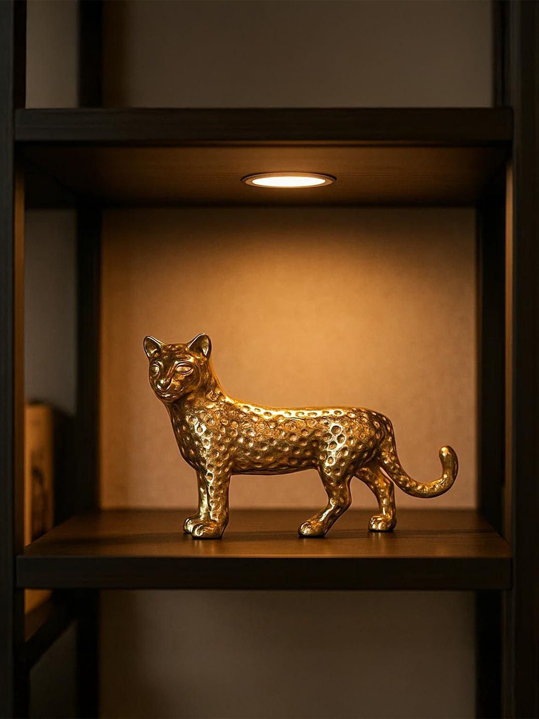 MARKET99 VON CASA Gold-Toned Panther Figurine Showpiece