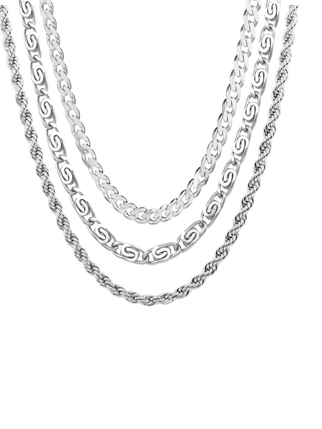fashion fusion collection Unisex Set Of 3 Link Chains