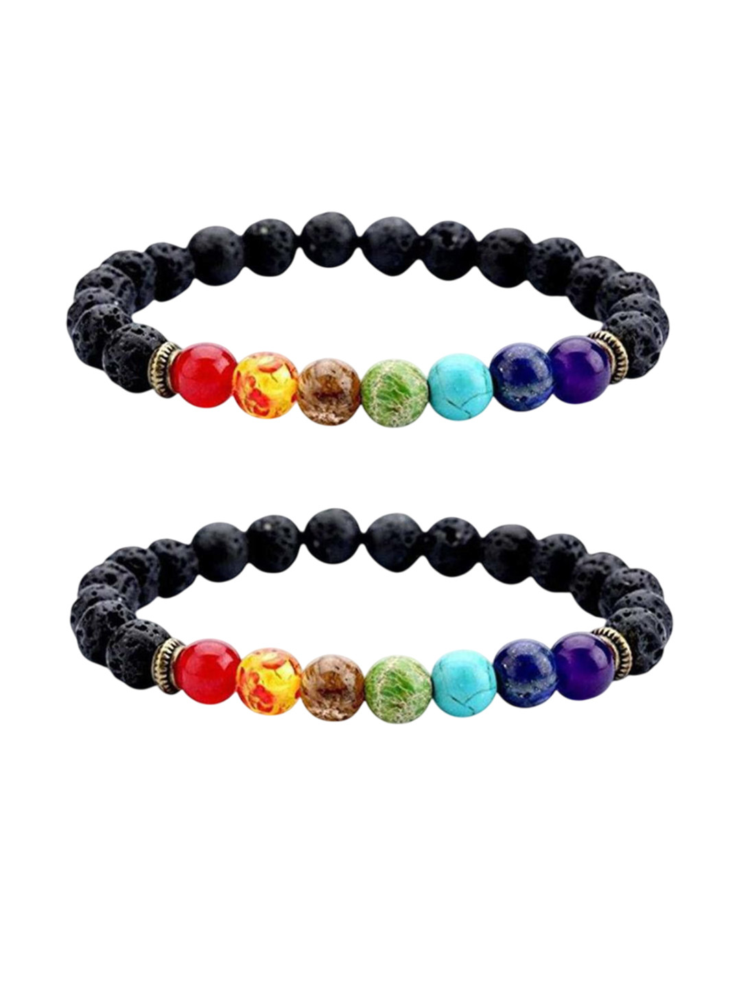 Sukhad Set of 2 Beaded Elasticated Bracelets