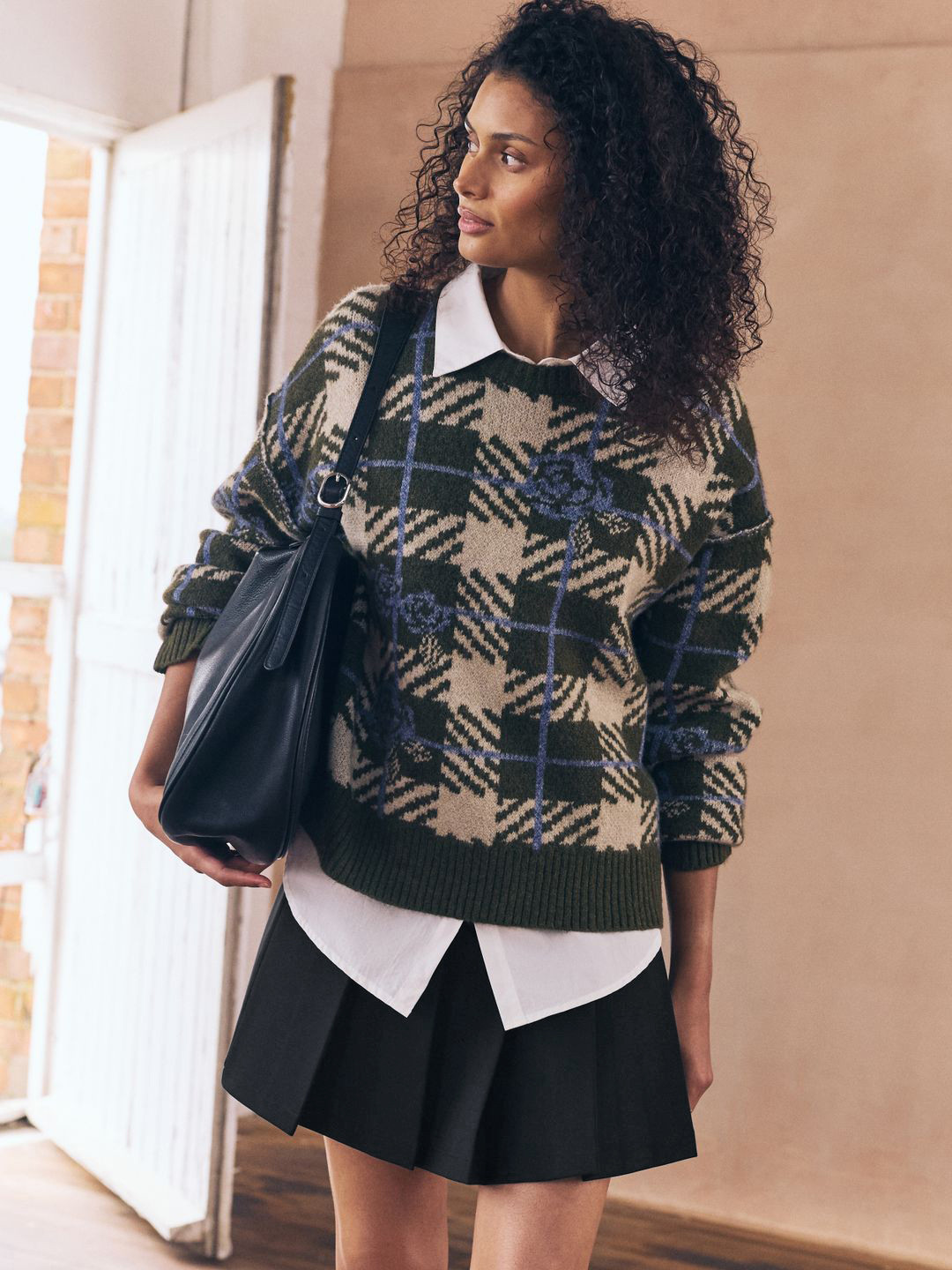 NEXT Women High Waist Pleated Mini Skirt