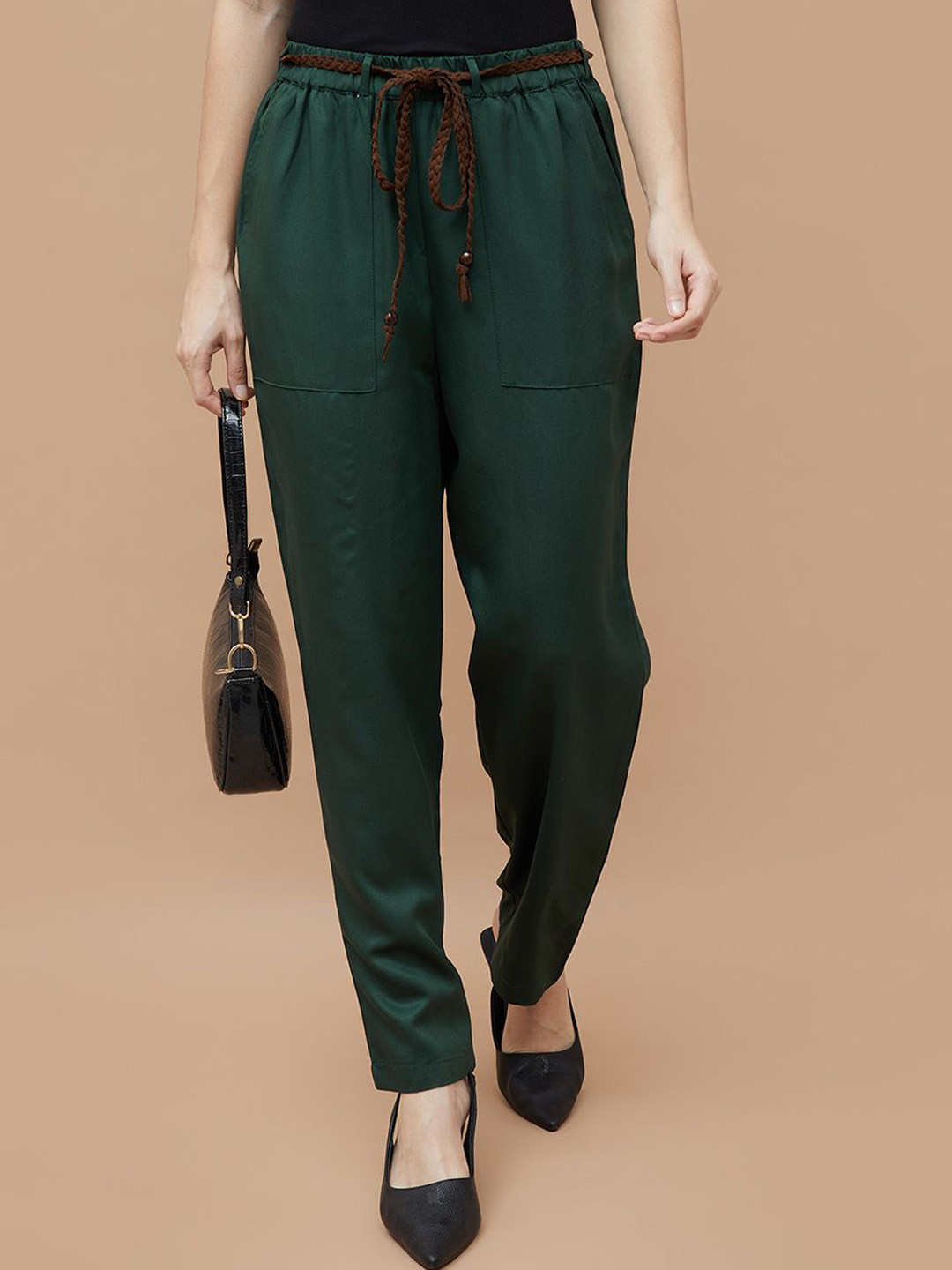 Fame Forever by Lifestyle Women Solid No Fly Easy Wash Trousers