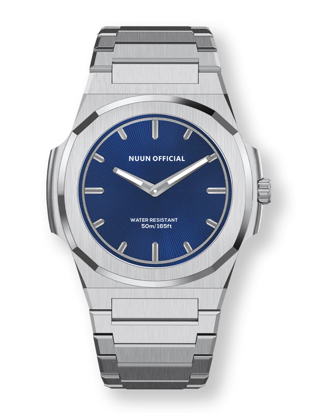 NUUN OFFICIAL Unisex Stainless Steel Bracelet Style Straps Analogue Watch MS Silver 38mm