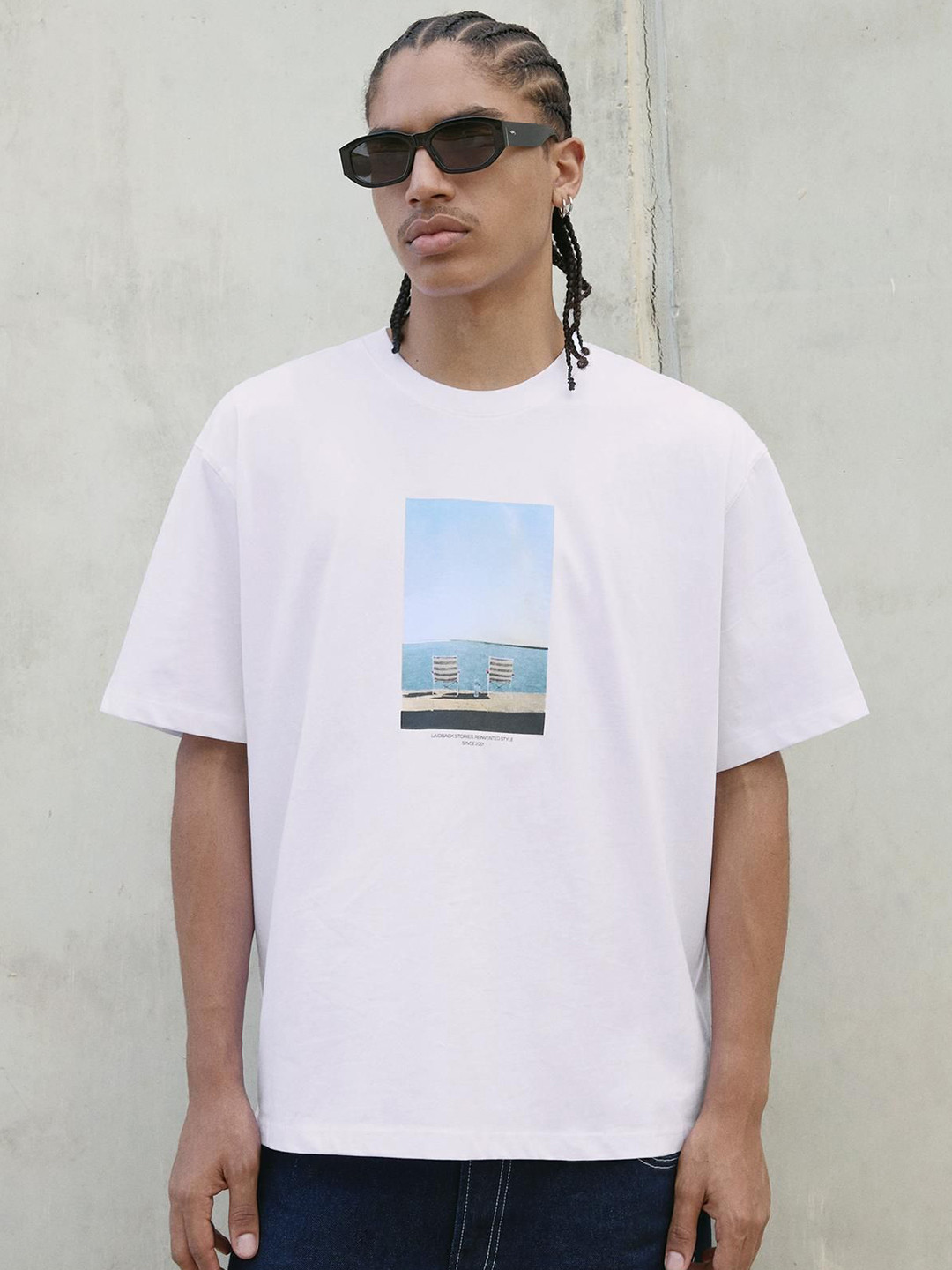 Bershka Photographic Printed T-shirt