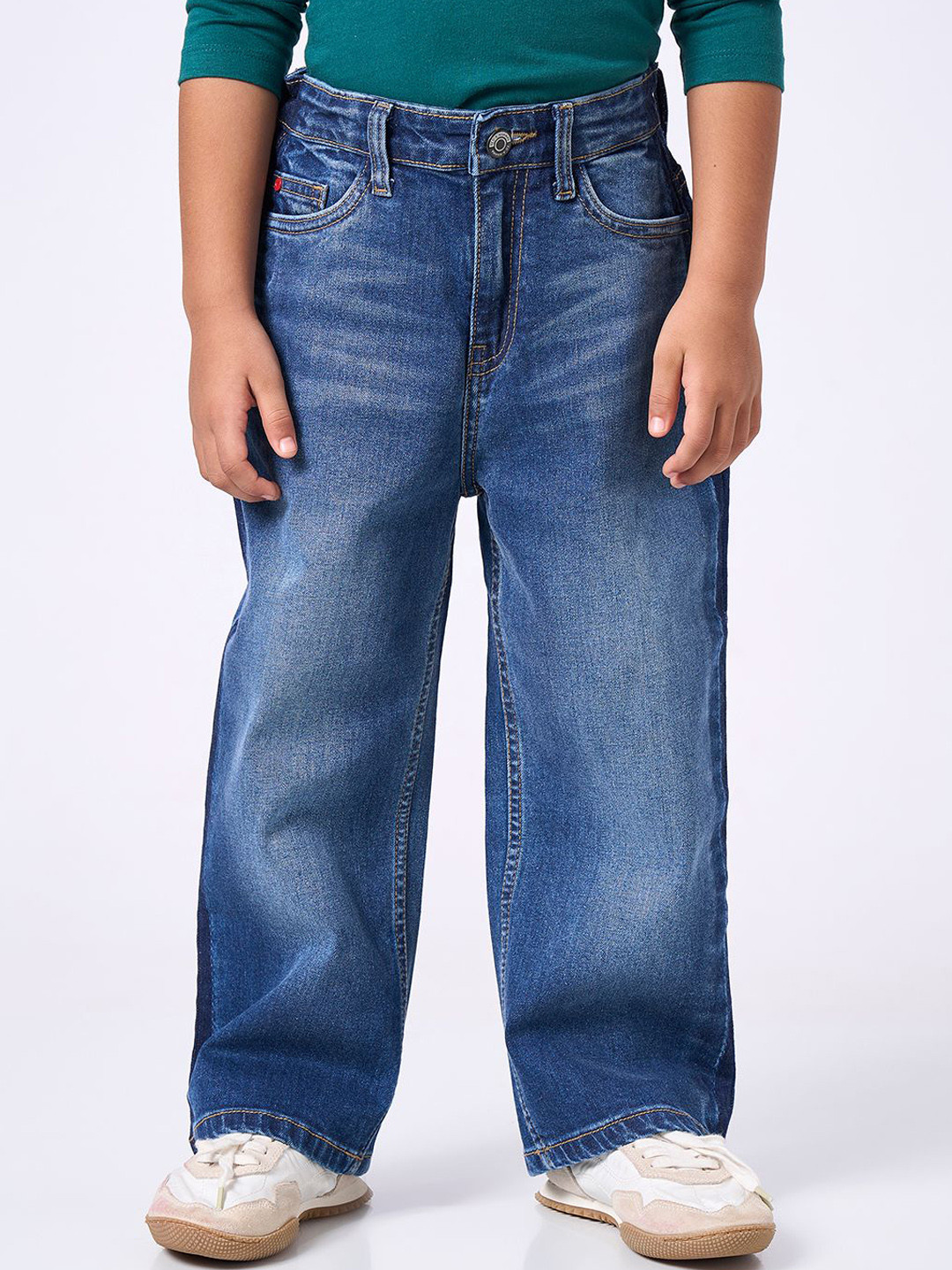 Ed-a-Mamma Boys Flared Mid-Rise No Fade Stretchable Jeans