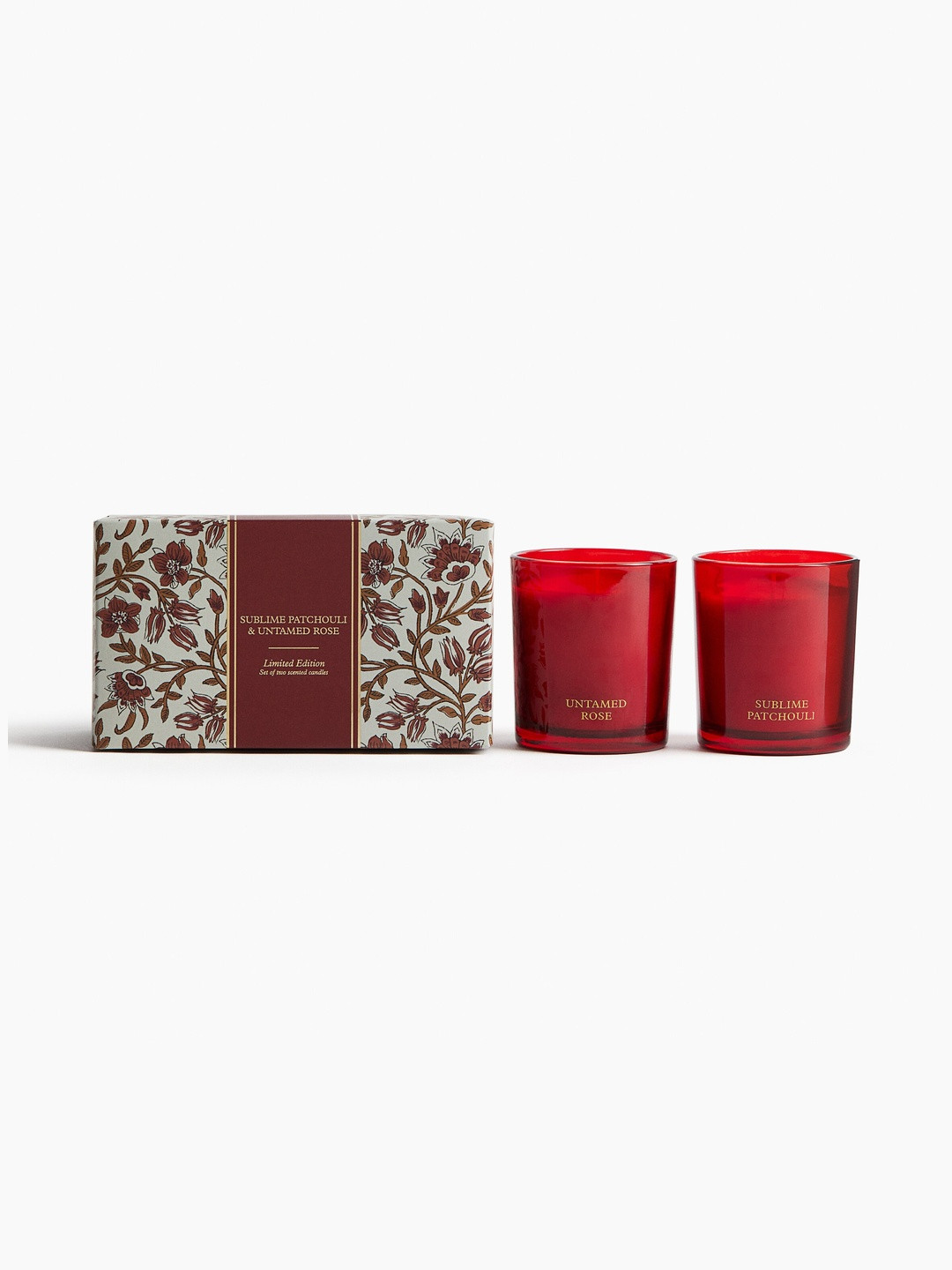 H&M Red Gift-Boxed 2 Pack Scented Candles