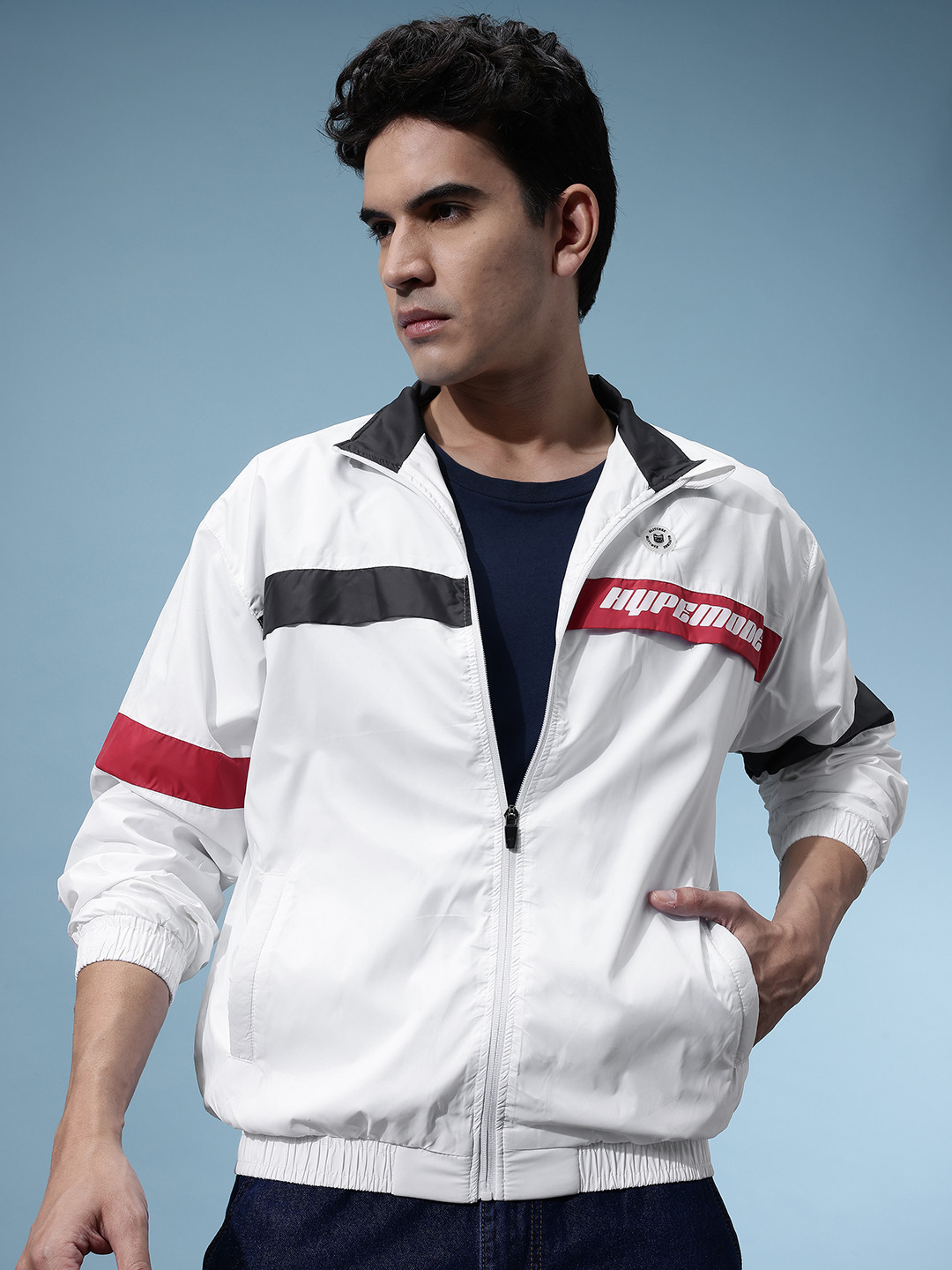 glitchez Contrast Panel Relaxed Windcheater Jacket