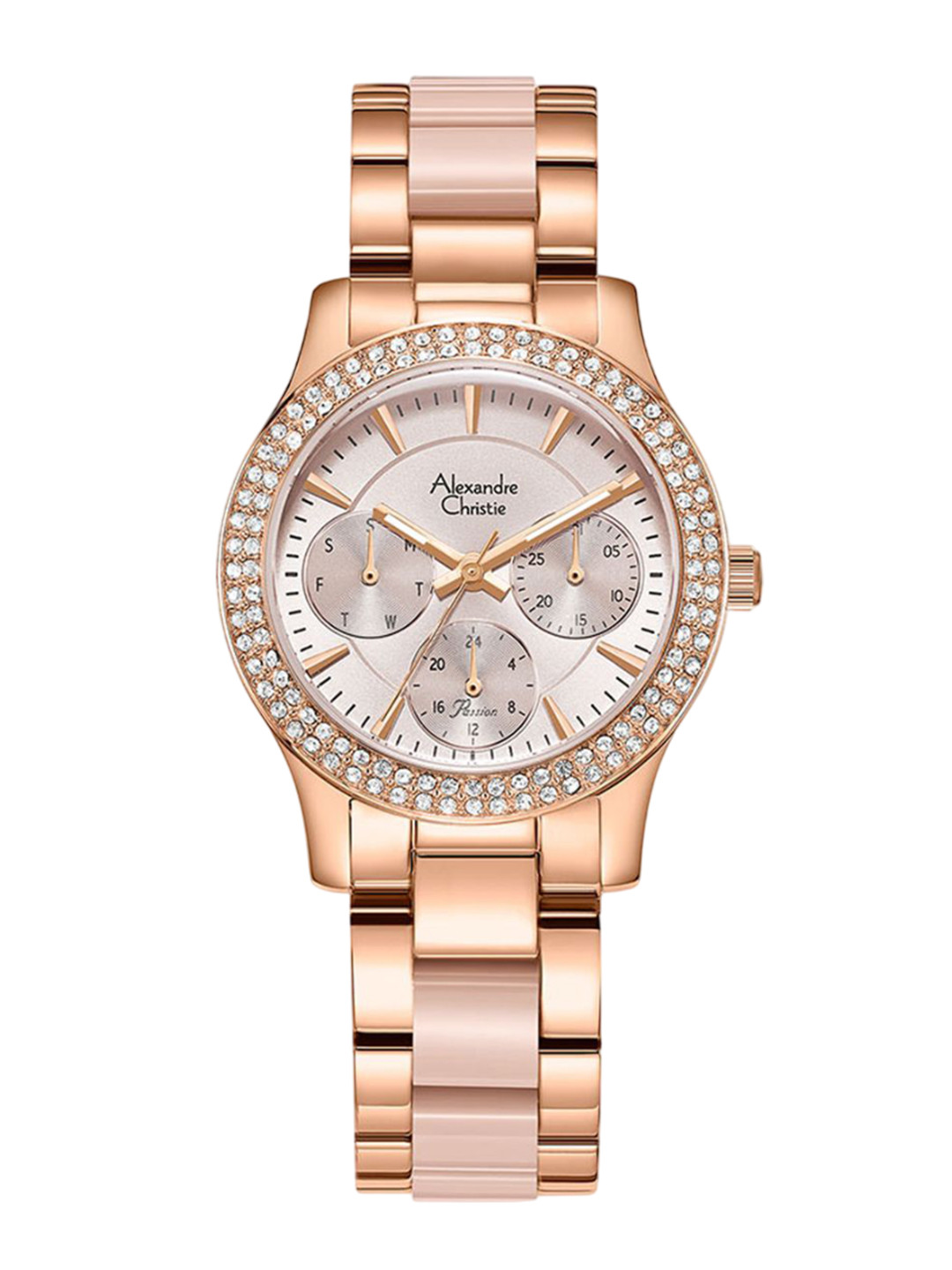 Alexandre Christie Women Dial & Stainless Steel Straps Multi-Function Watch 2932BFBRGPNPN2