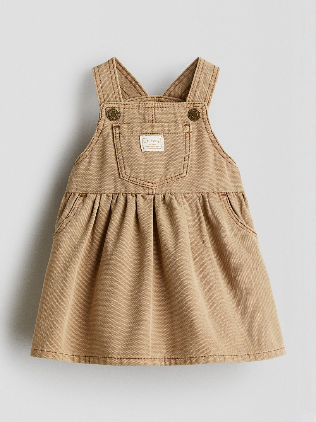 H&M Girls Pure Cotton Twill Dungaree Dress