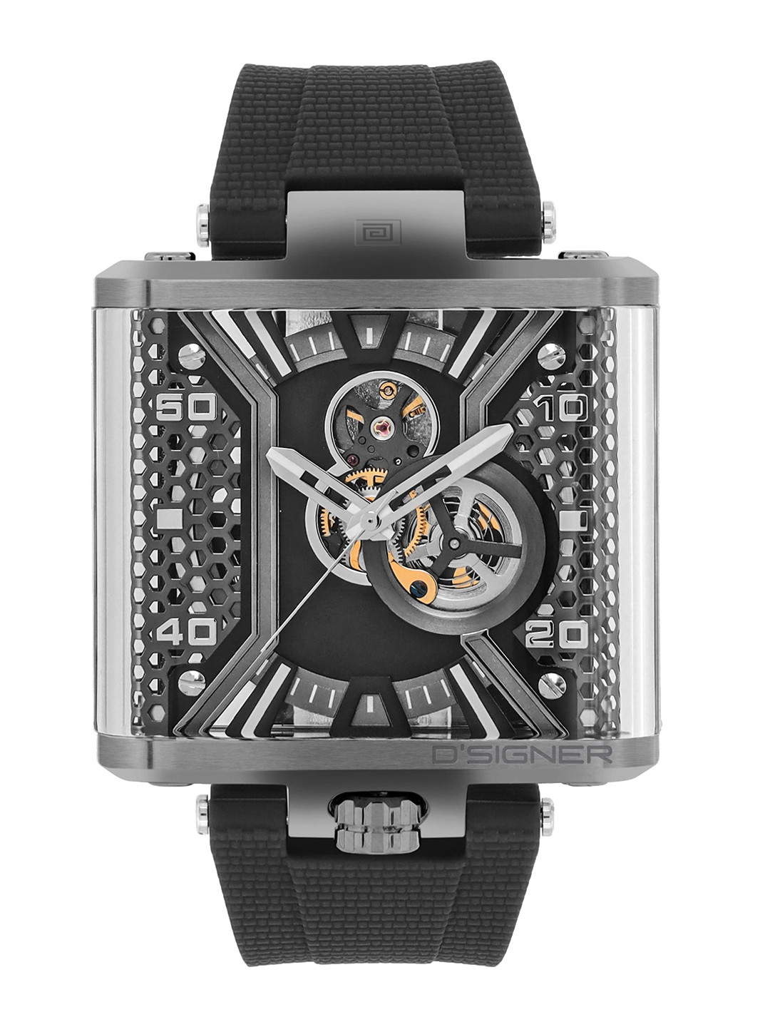 D'SIGNER Men Silicon Straps Analogue Multi Function Watch 915GNFS.3G