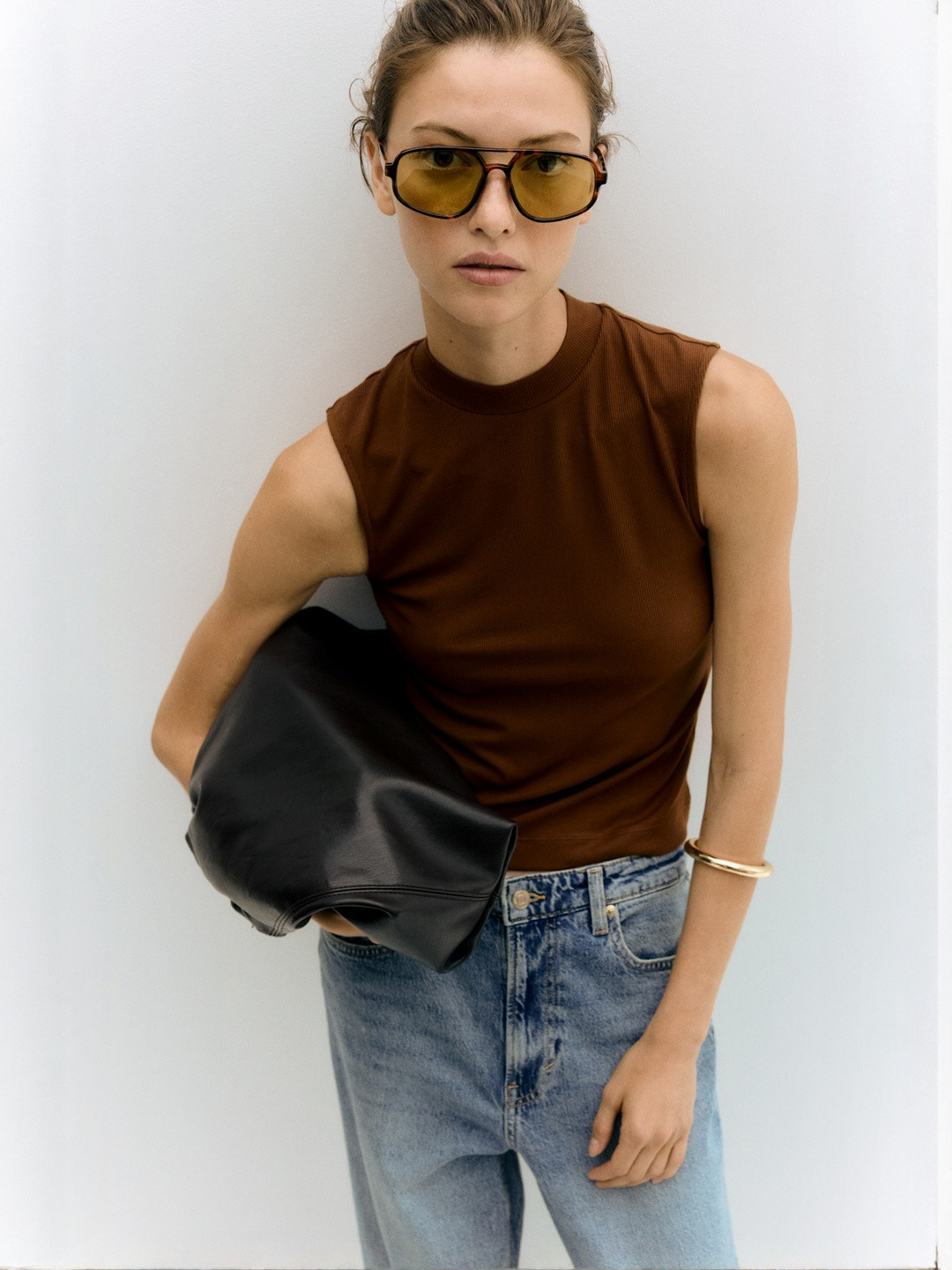 H&M Women Stand-Collar Vest Top
