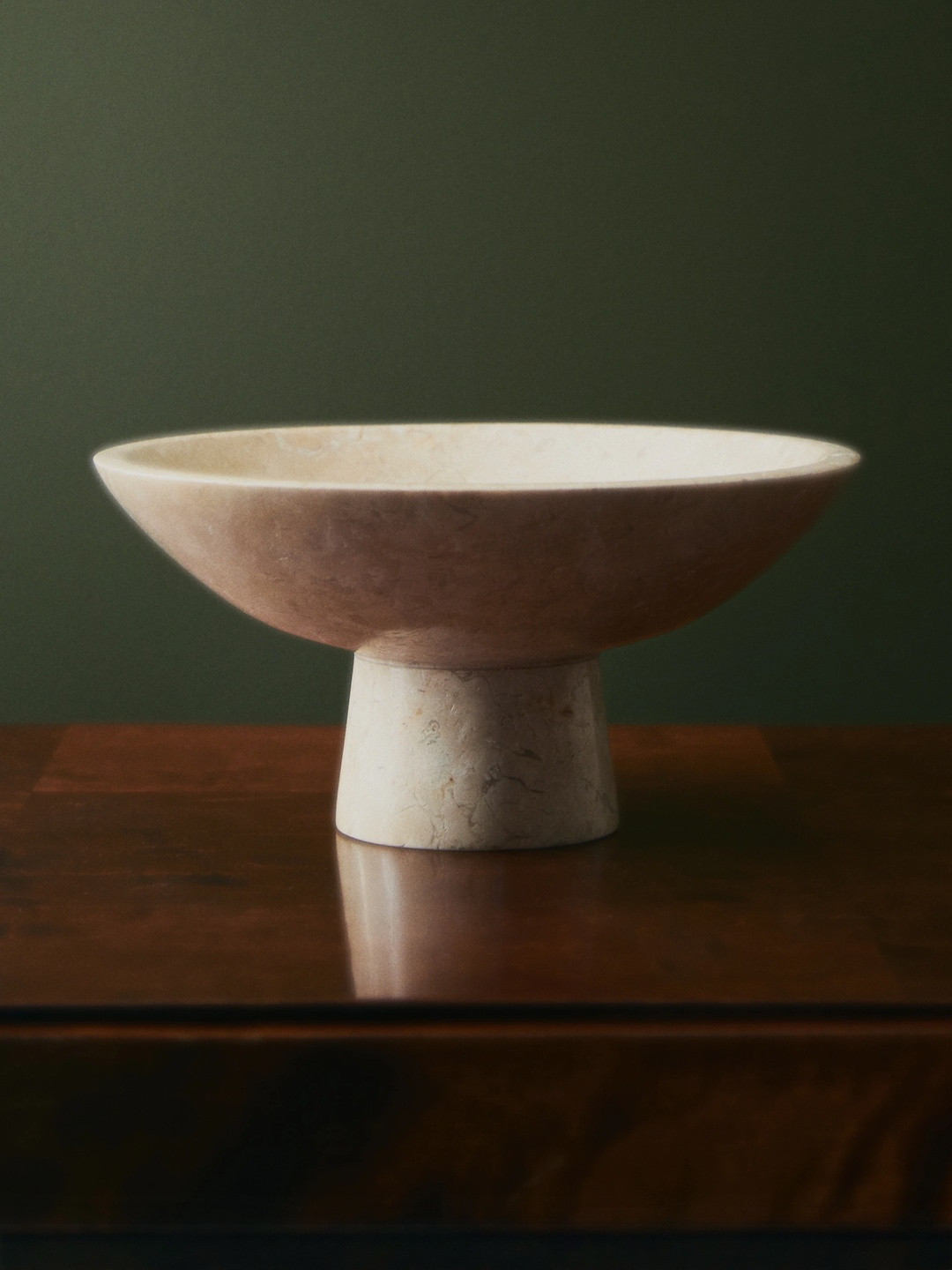 H&M Large Marble Pedestal Bowl