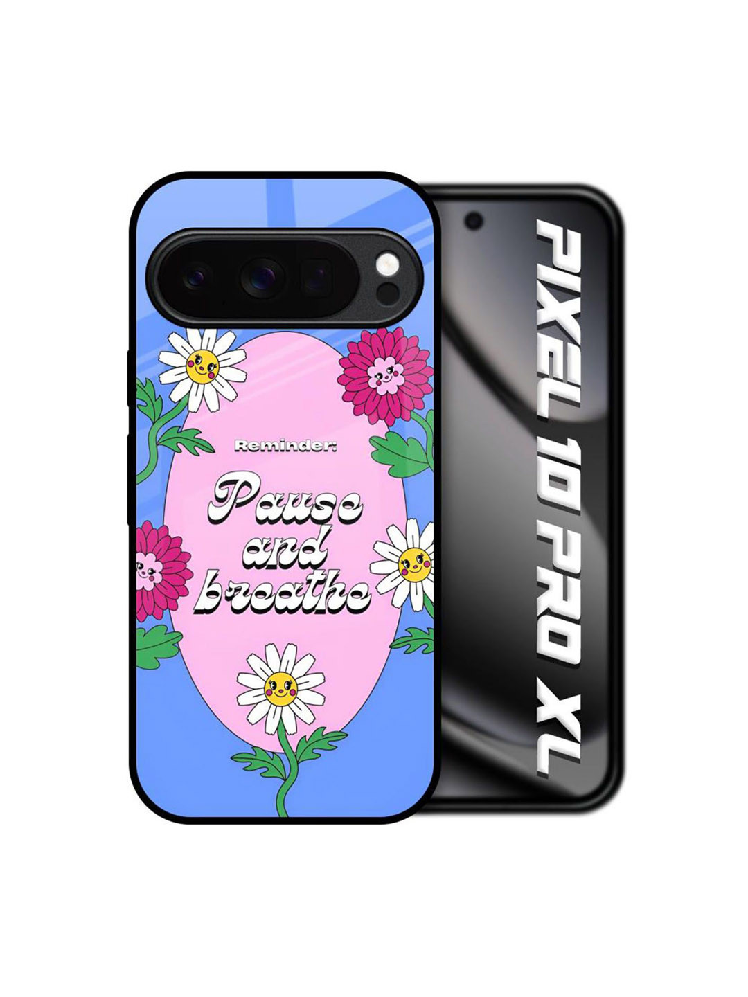 QRIOH Smell Like Floral Printed Sleek & Lightweight Google Pixel 10 Pro XL 5G Glass Case