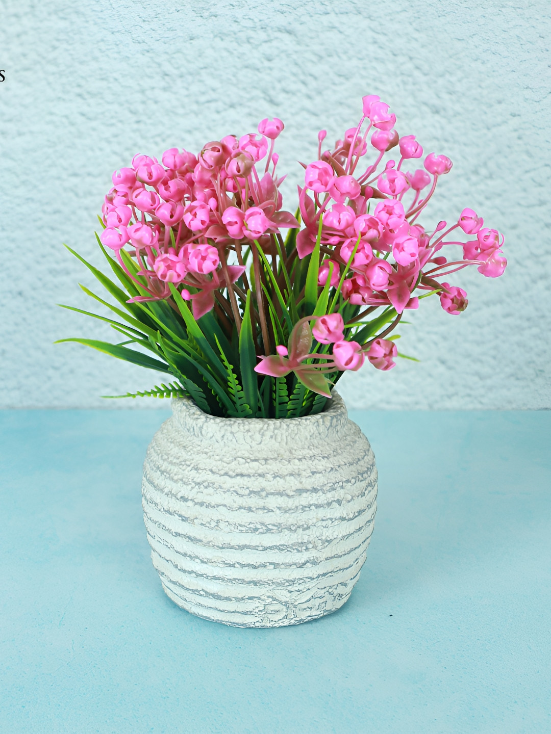 NFI essentials Pink Artificial Flower With Pot