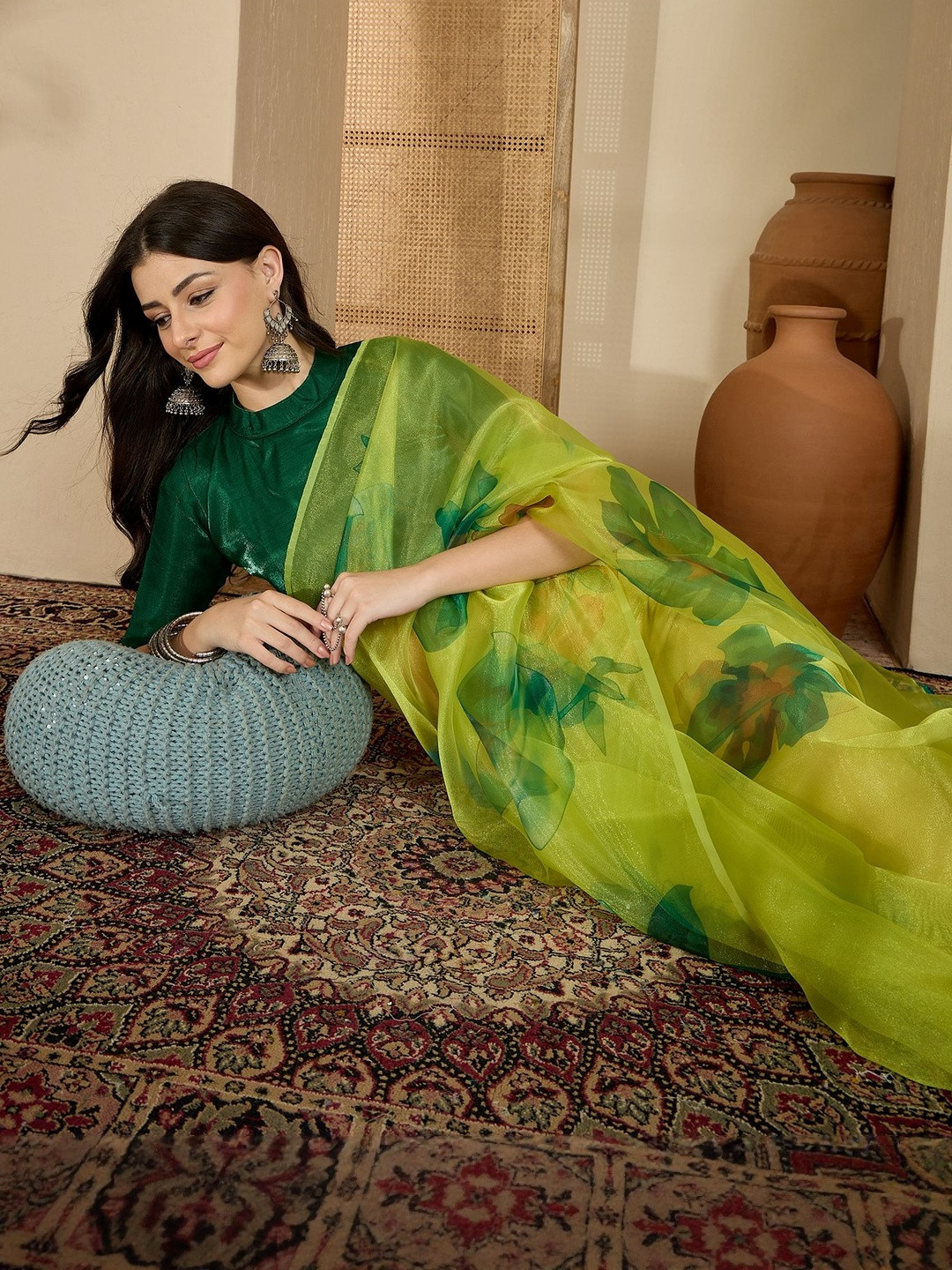 all about you Floral Printed Saree
