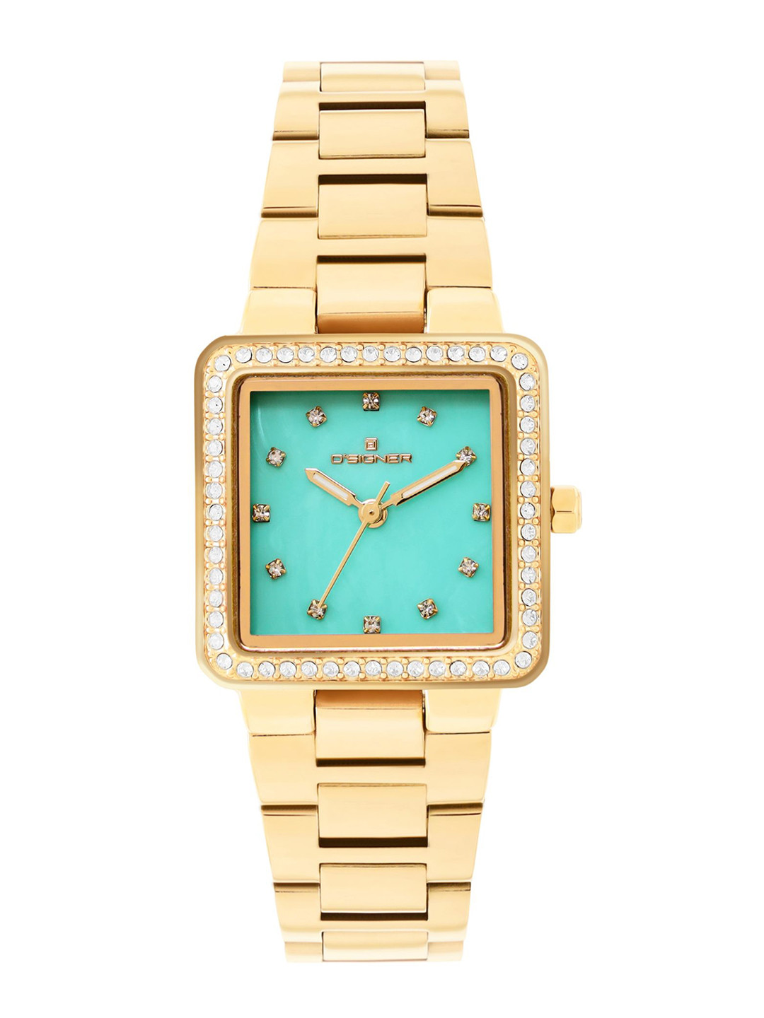 D'SIGNER Women Square Dial & Stainless Steel Straps Analogue Watch 912GM.16L